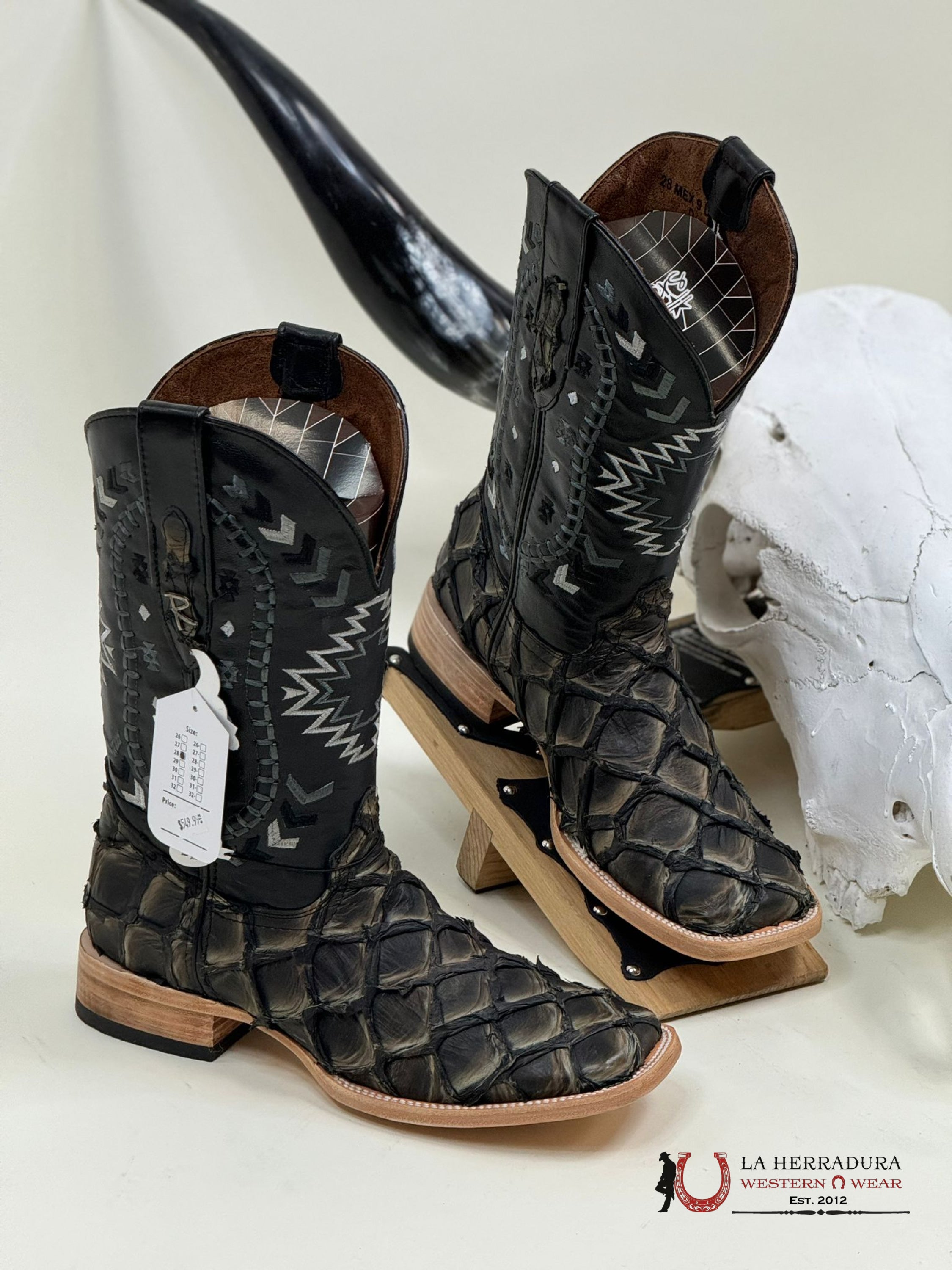 Ranchers Bigbass Saddle Black Rise Nat Cherokee Boot Botas Hombres