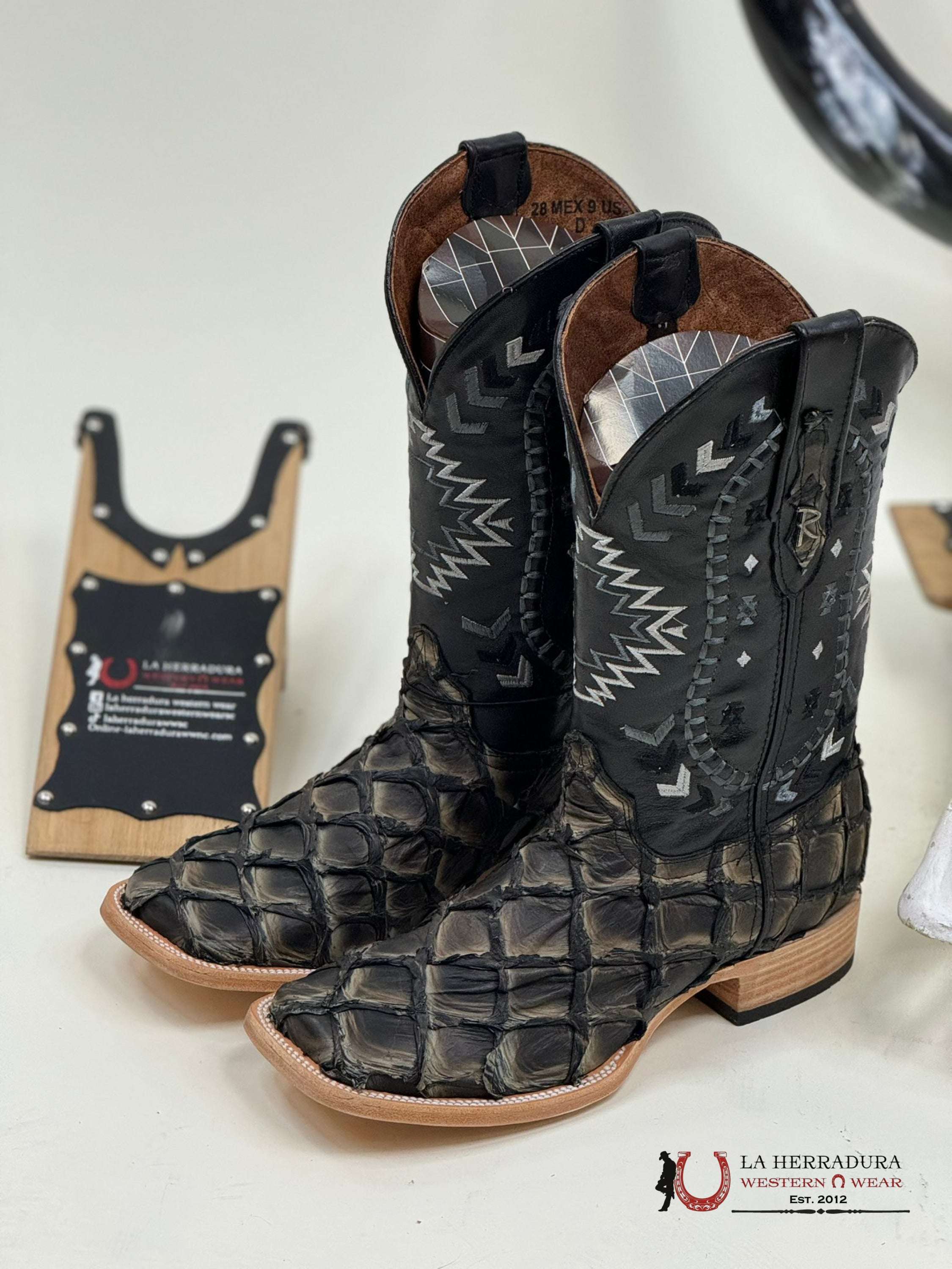 Ranchers Bigbass Saddle Black Rise Nat Cherokee Boot Botas Hombres