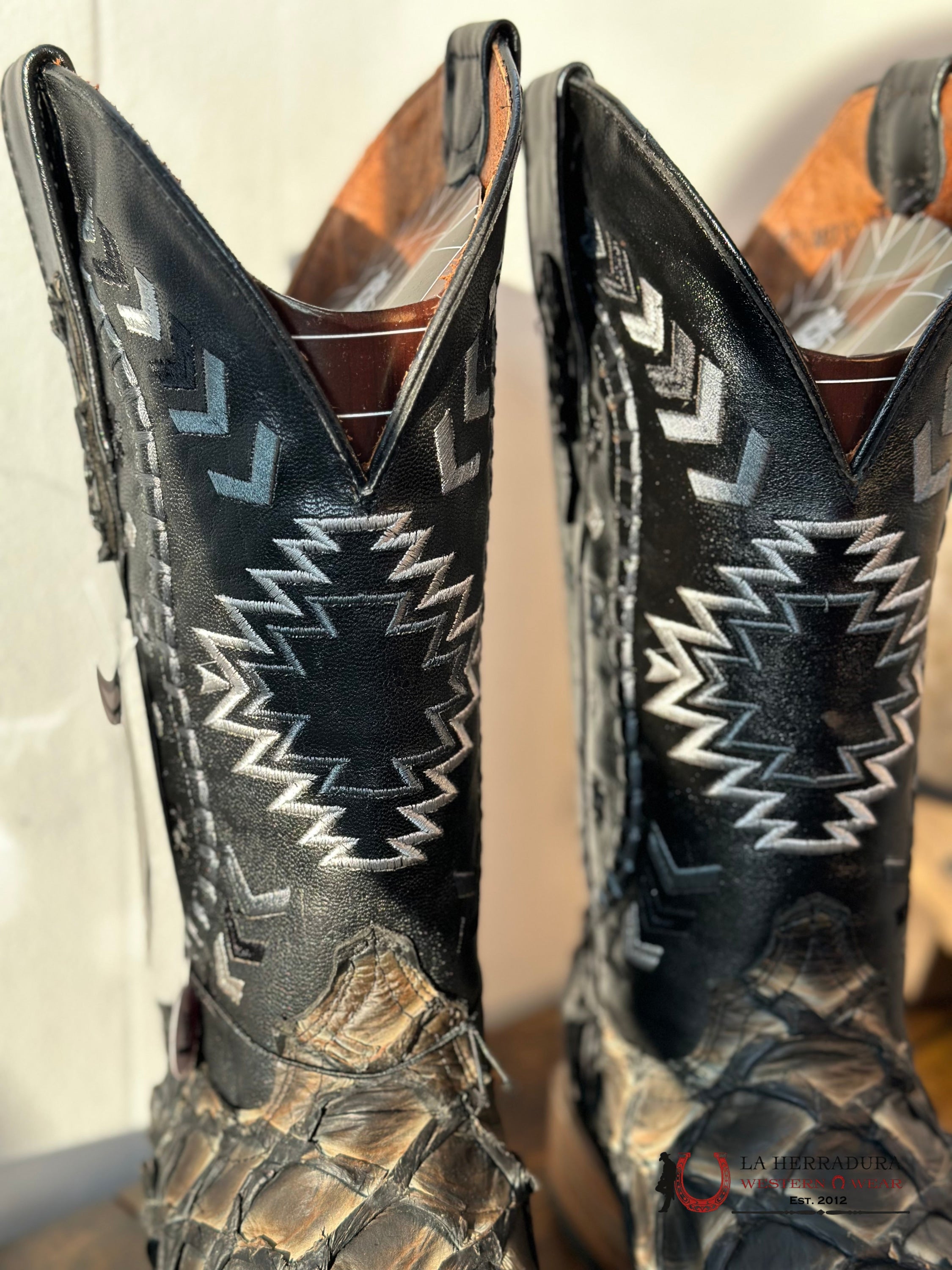 Ranchers Bigbass Saddle Black Rise Nat Cherokee Boot Botas Hombres