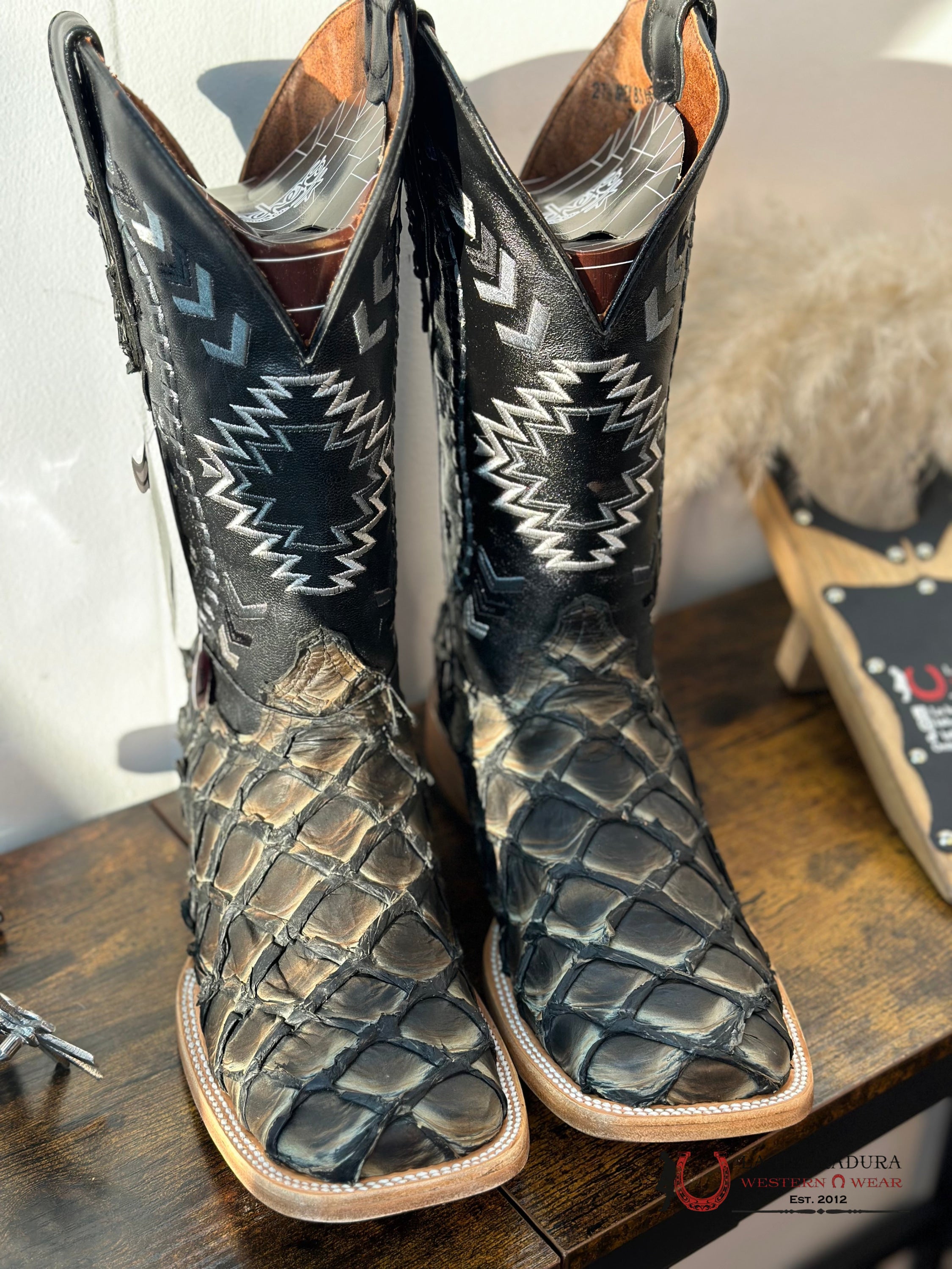 Ranchers Bigbass Saddle Black Rise Nat Cherokee Boot Botas Hombres