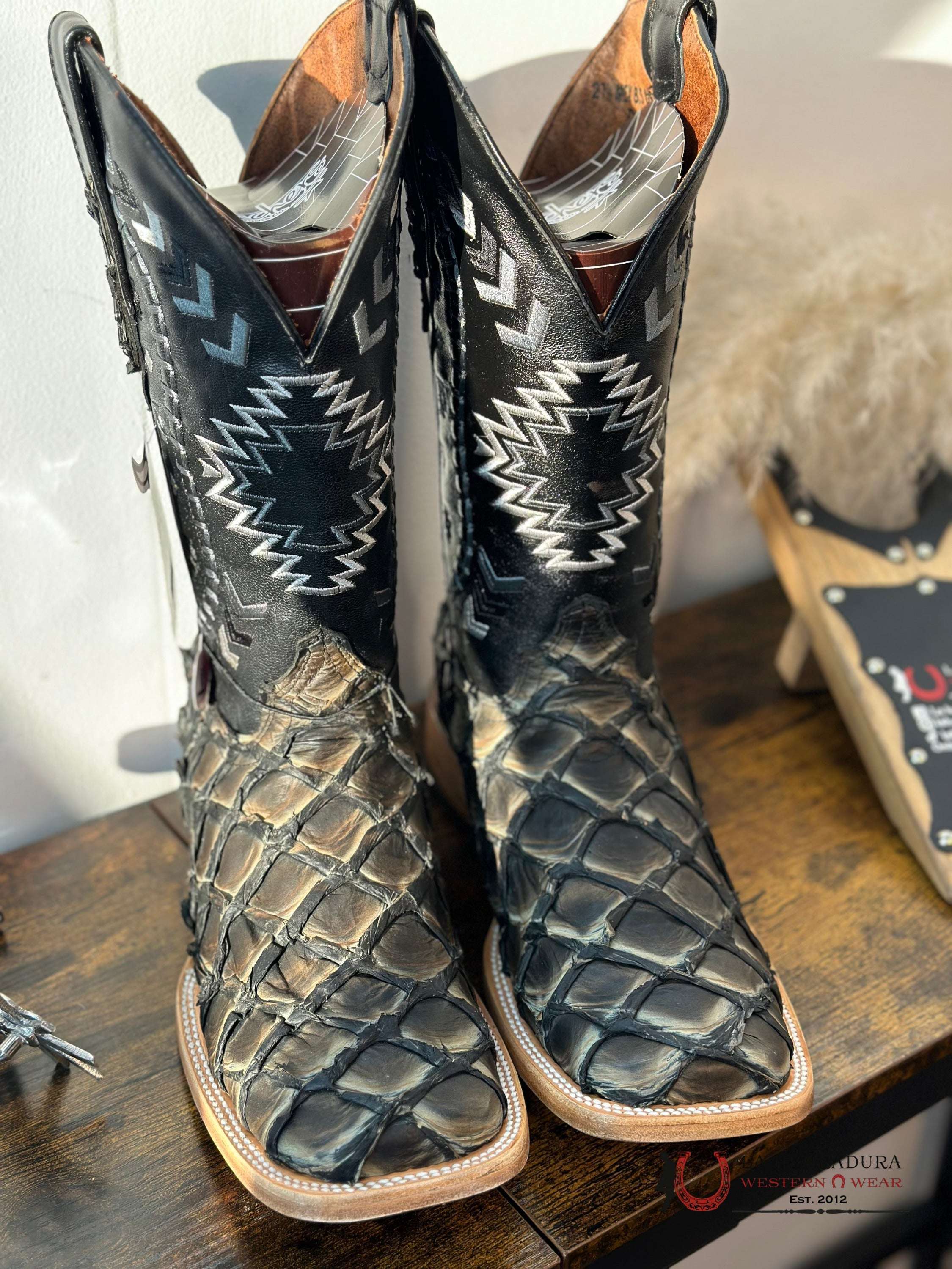 Ranchers Bigbass Saddle Black Rise Nat Cherokee Boot Botas Hombres