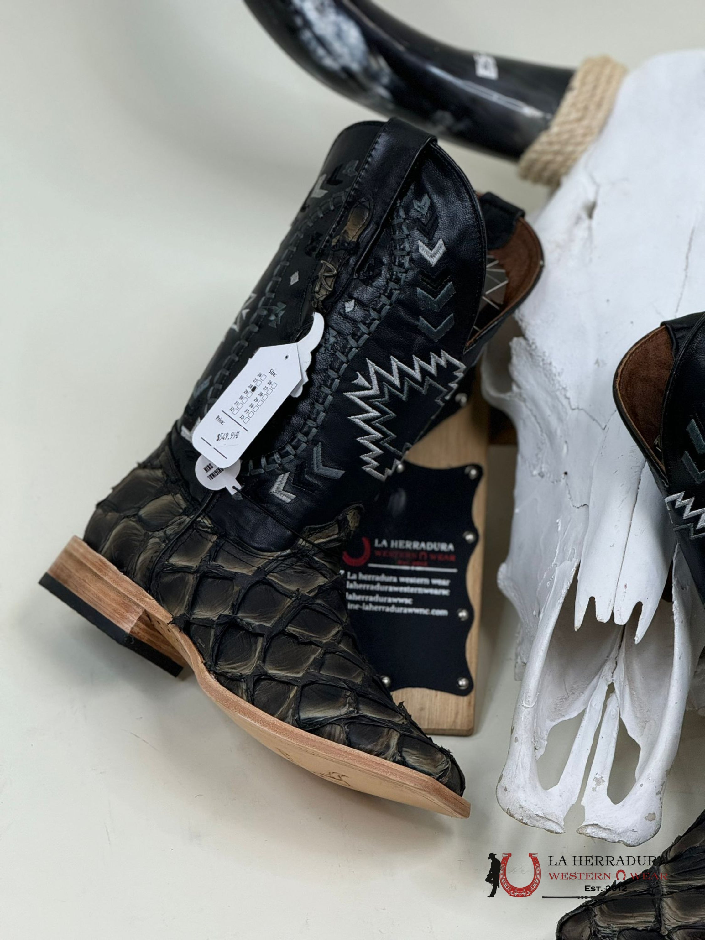 Ranchers Bigbass Saddle Black Rise Nat Cherokee Boot Botas Hombres