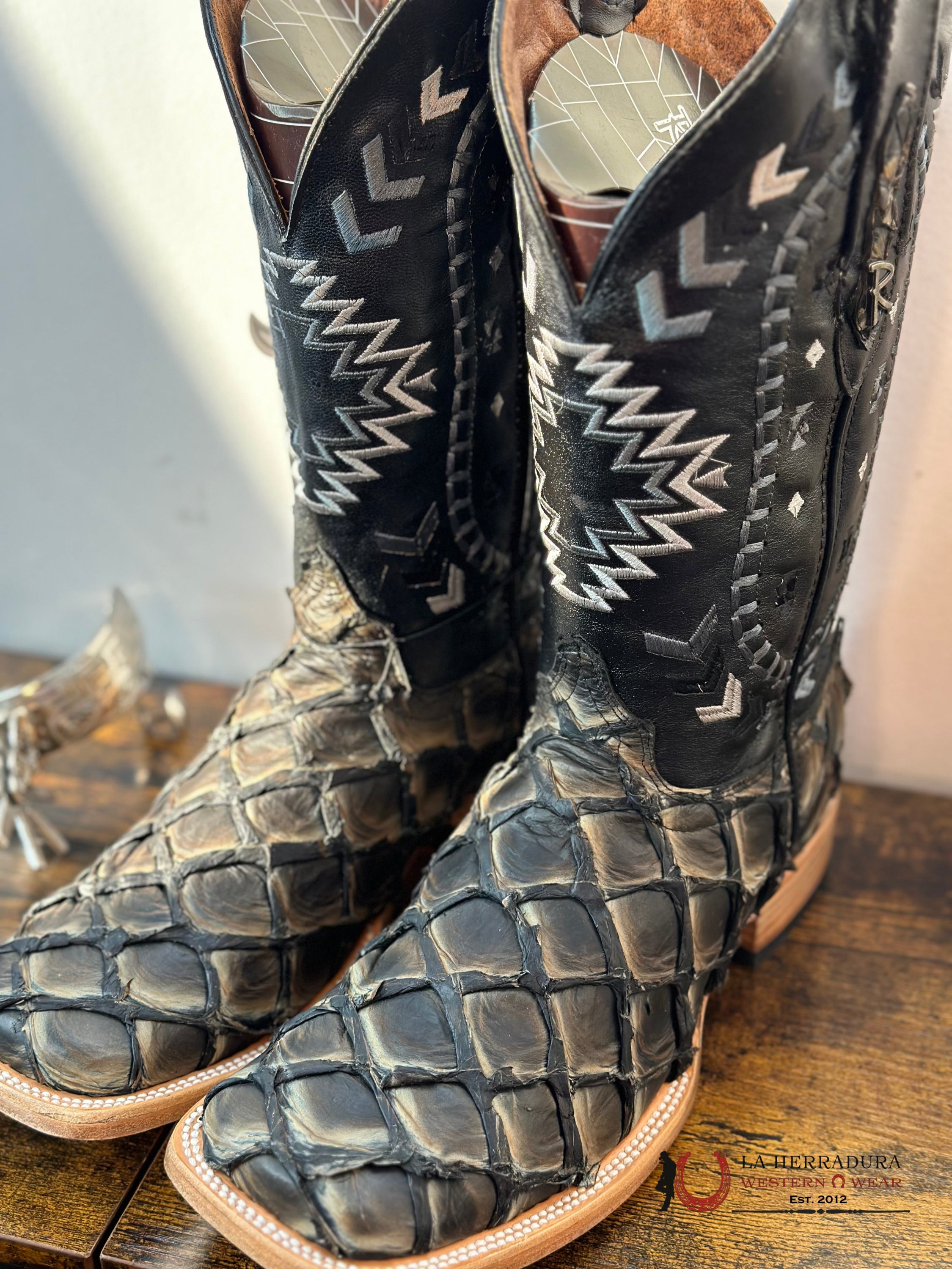 Ranchers Bigbass Saddle Black Rise Nat Cherokee Boot Botas Hombres