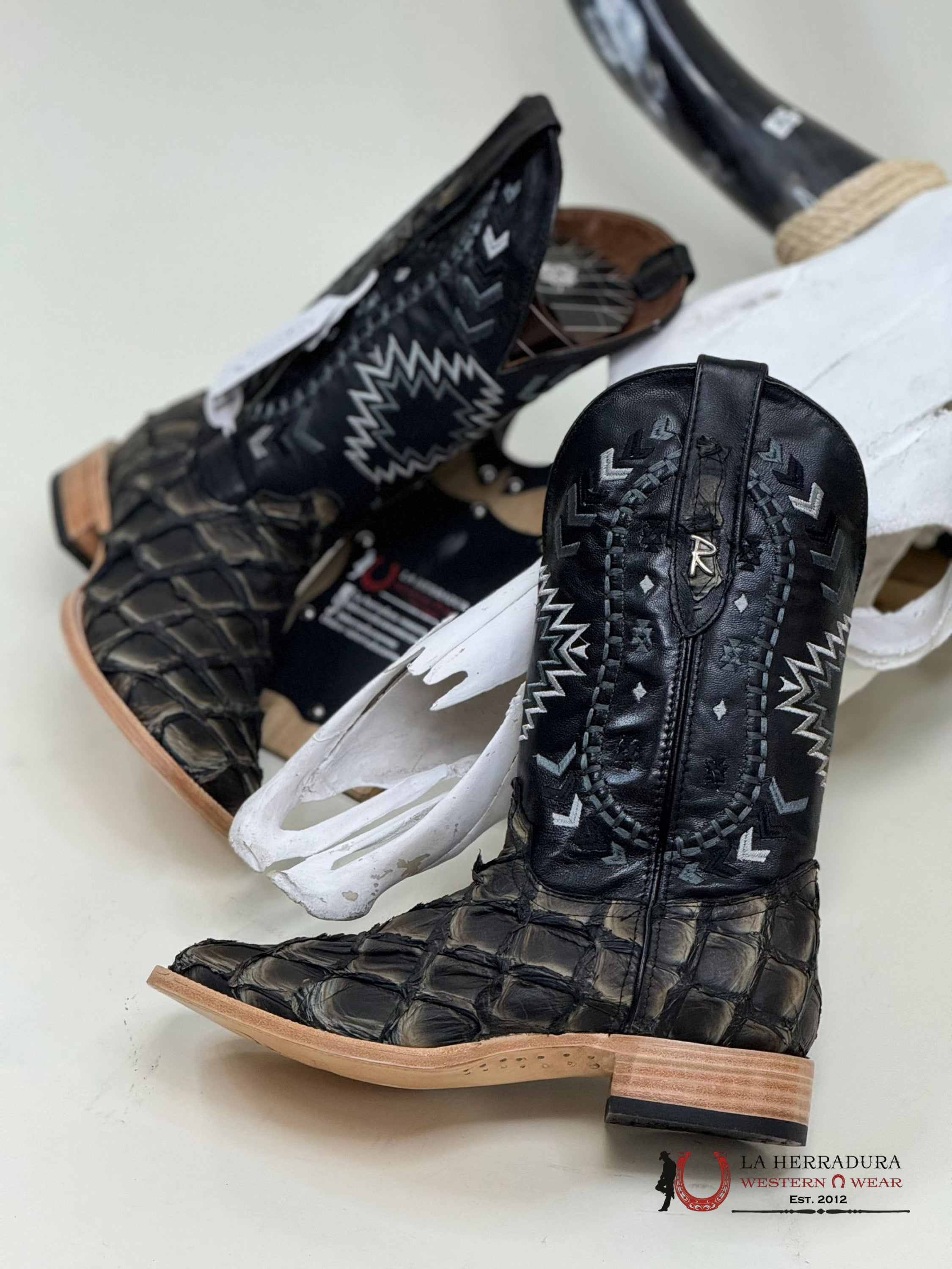 Ranchers Bigbass Saddle Black Rise Nat Cherokee Boot Botas Hombres