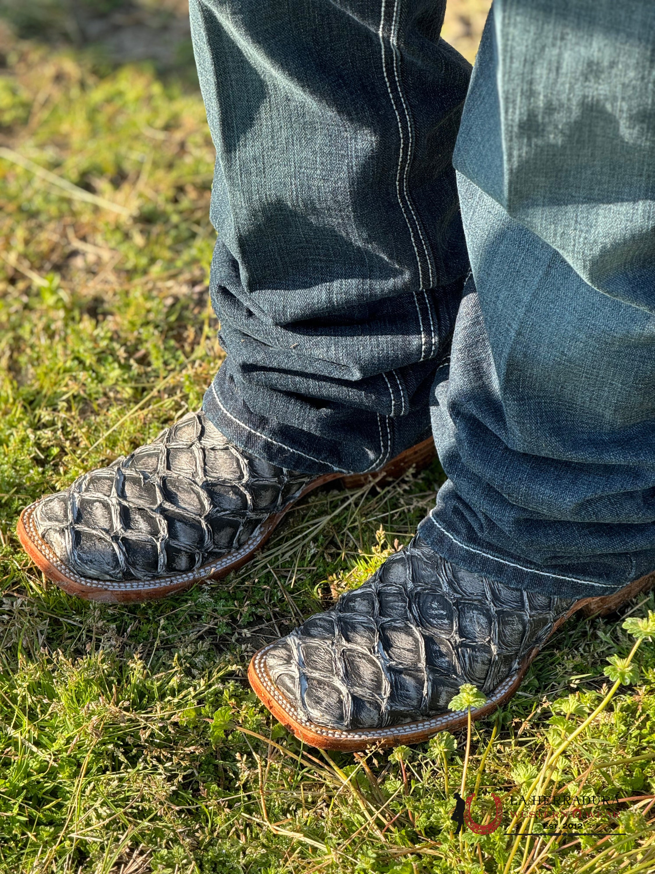 Ranchers Pirarucu/Pescado Original Big Bass Ghost Maya Dark Grey Botas Hombres