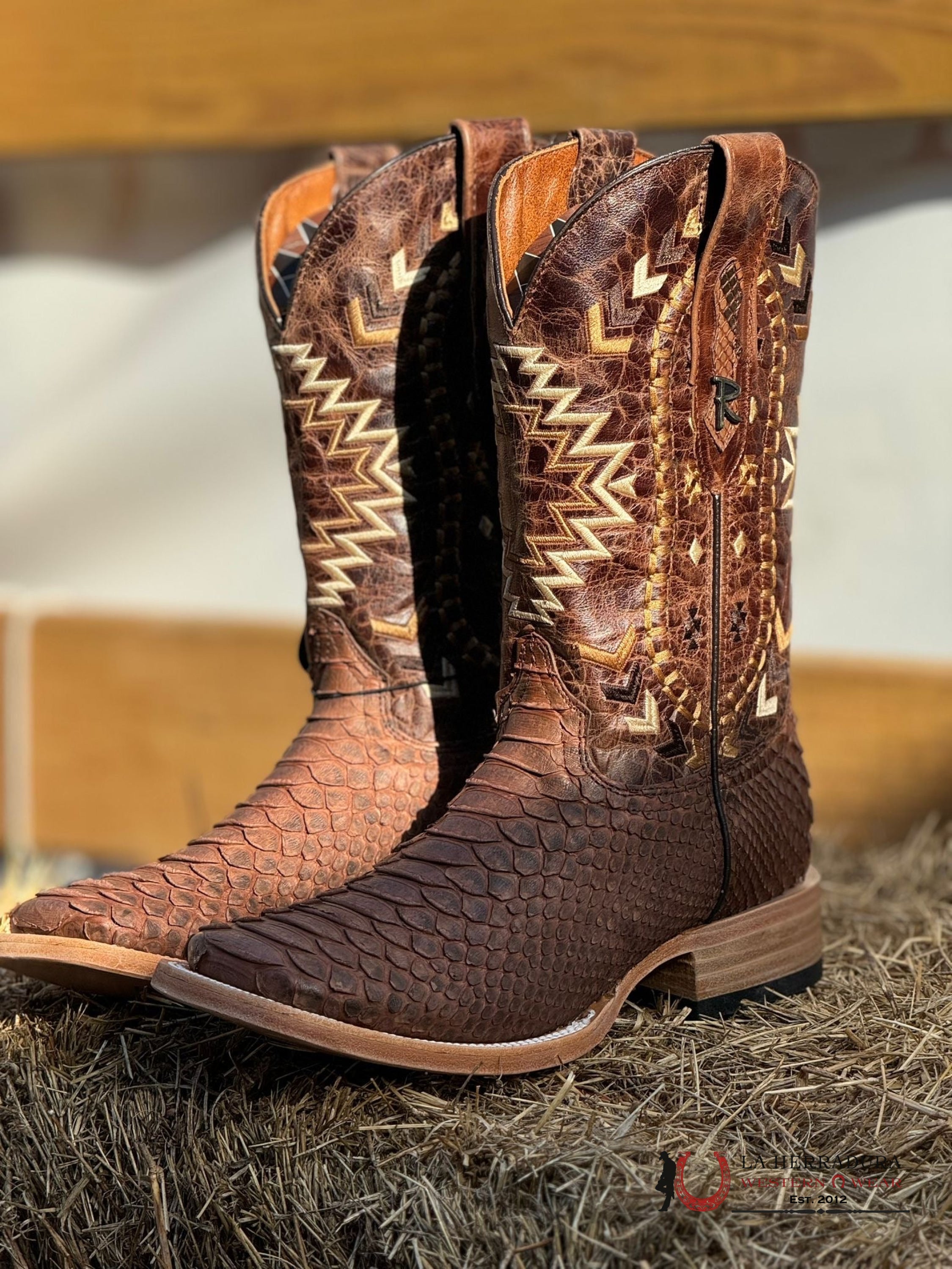 Ranchers Python Brown Cappuccino Cobre Cherokee Boot Botas Hombres