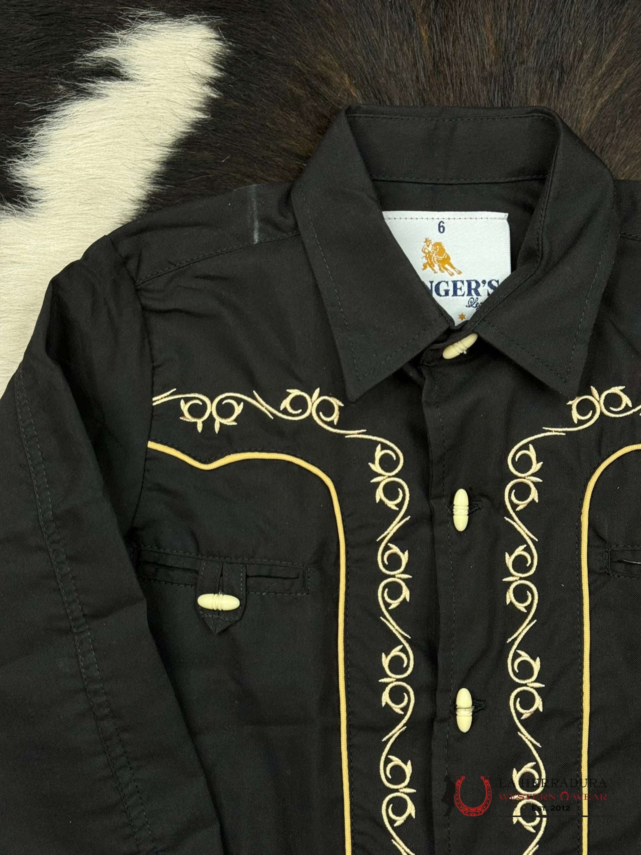 Ranger’s Charro Negro Bordado Off White Niños