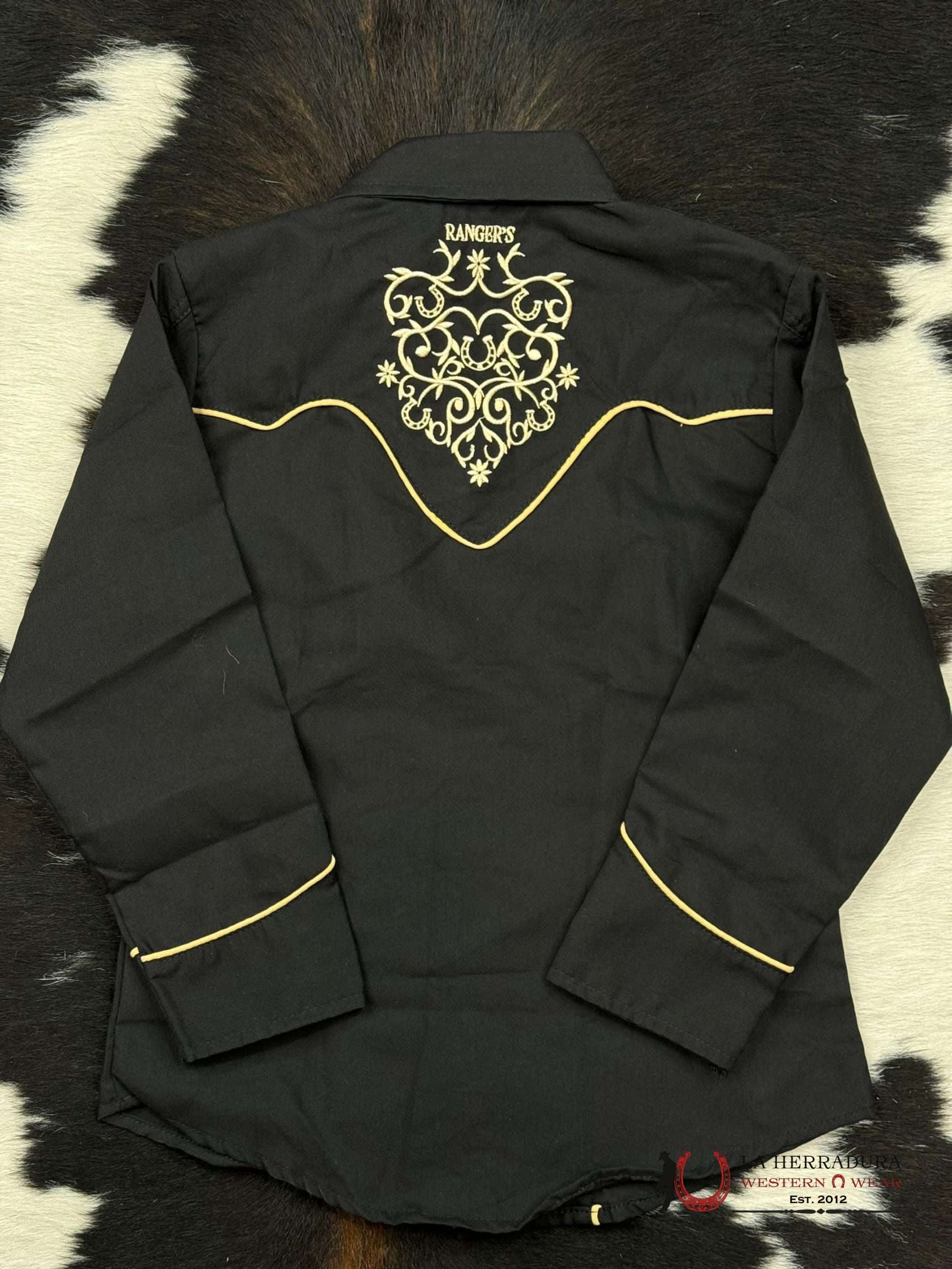 Ranger’s Charro Negro Bordado Off White Niños