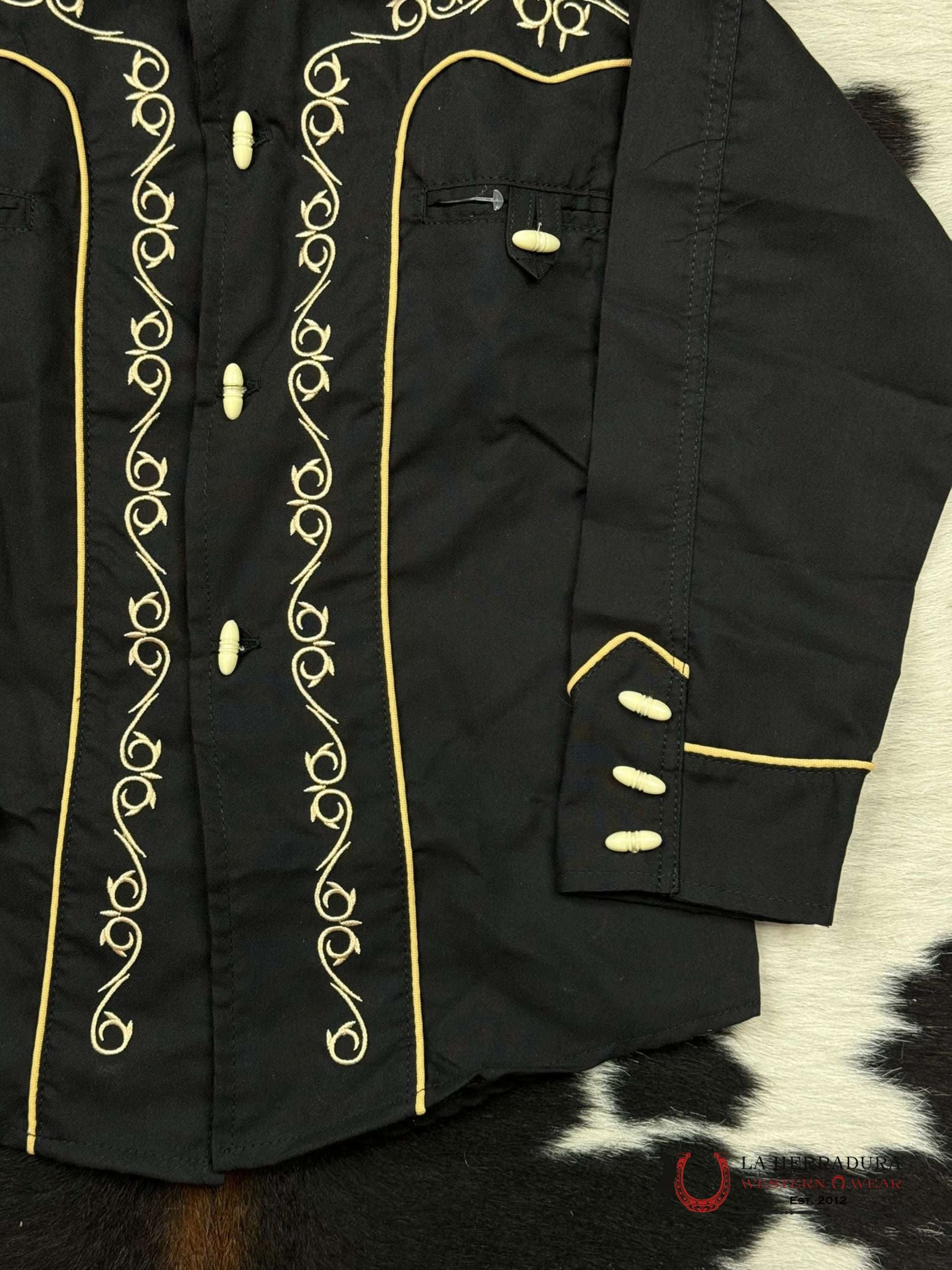 Ranger’s Charro Negro Bordado Off White Niños