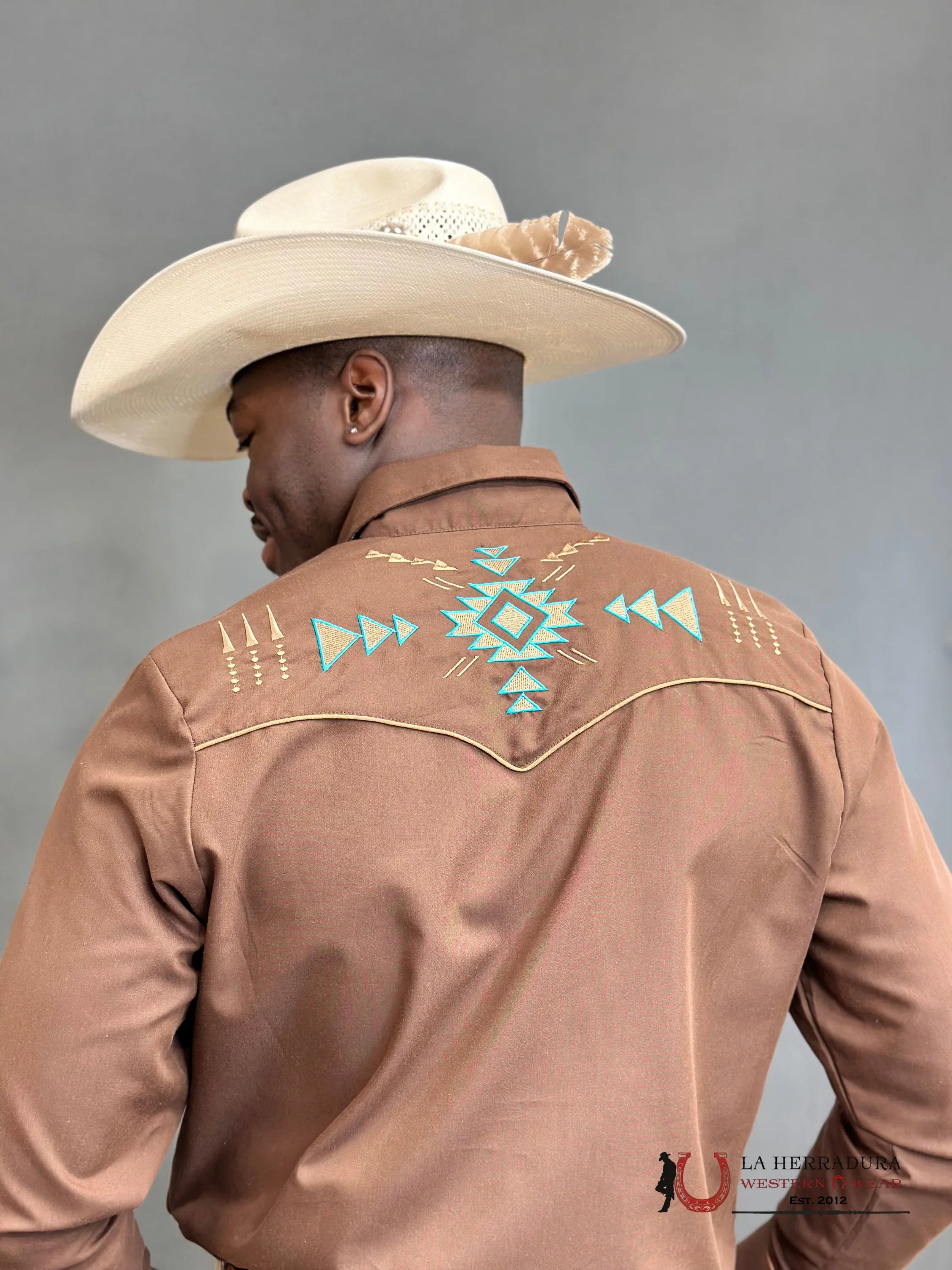 Rangers Legend Original Brown Charro Embroidered Ropa Hombres