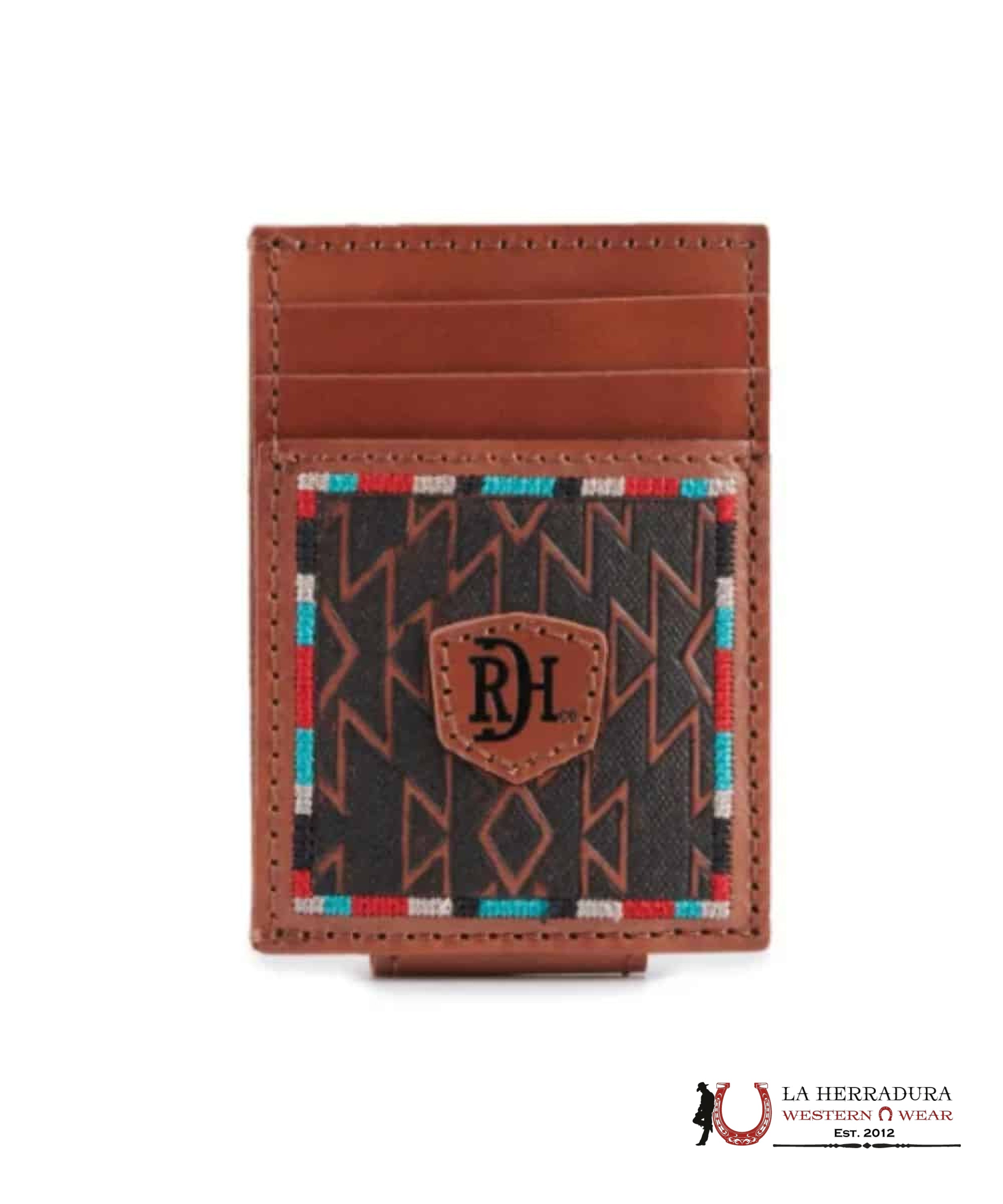 RDH MENS BROWN LEATHER CARD CASE W/MAGNETIC CLIP WALLET- 23111875M11 ACCESORIOS