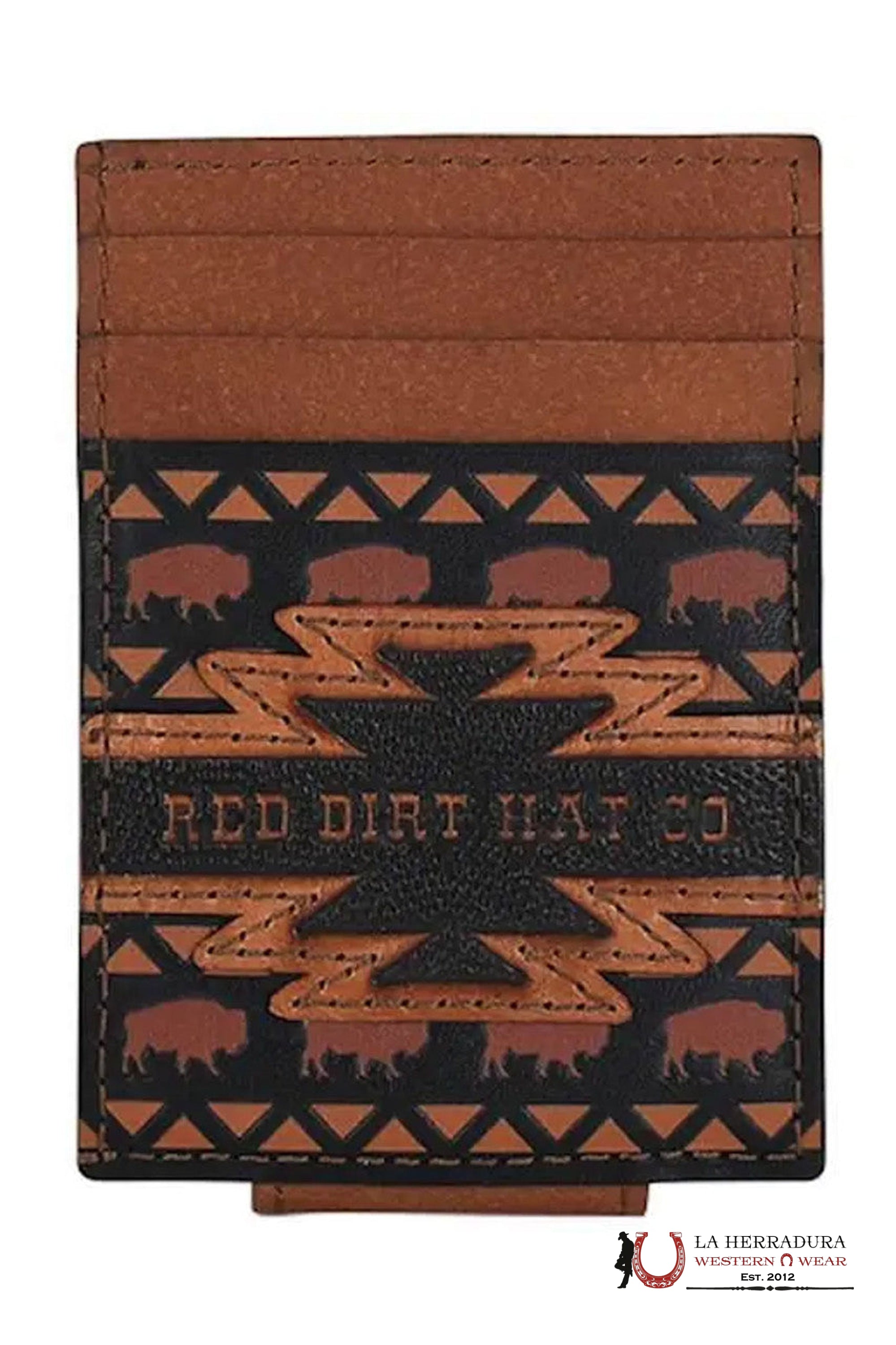 RDH MENS LEATHER AZTEC CARD CASE W/MAGNETIC CLIP WALLET- 24068875M5 ACCESORIOS