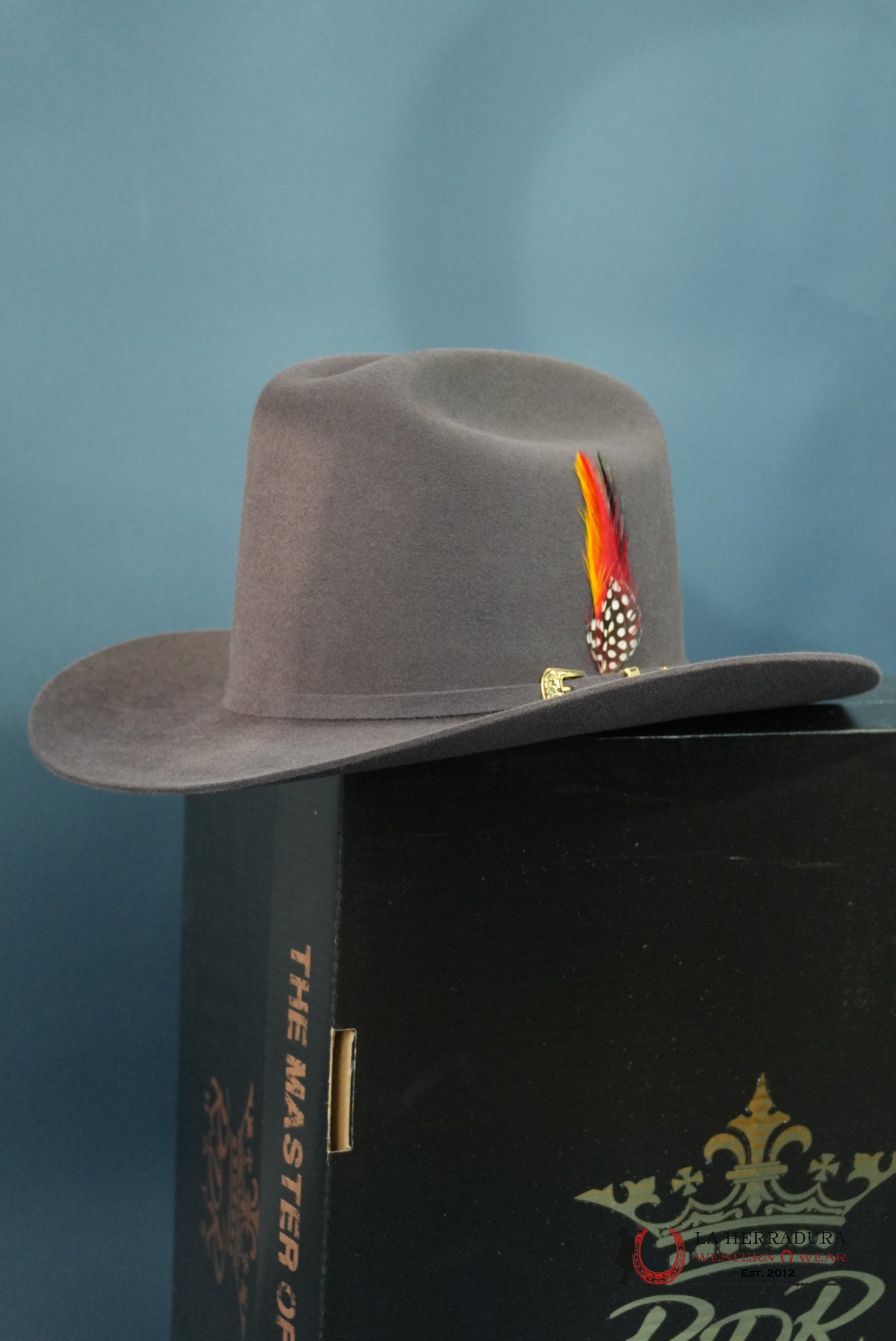 RDR 10X CHARCOAL EL PATRON TALL CROWN FELT HAT TEJANA