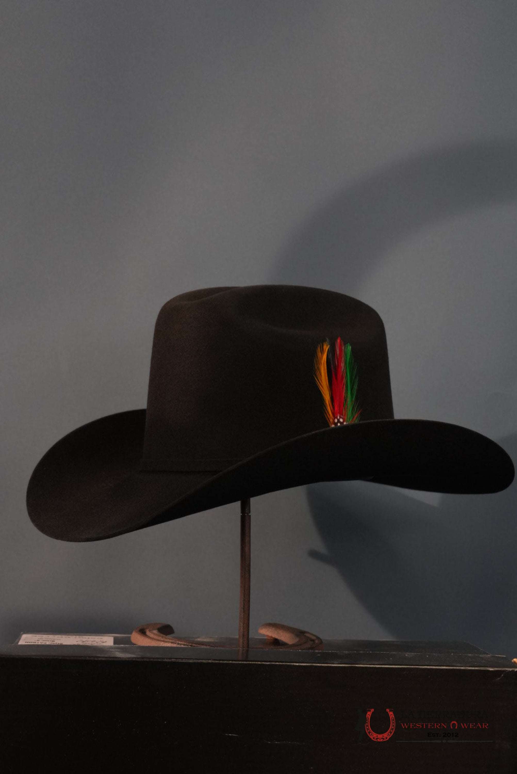 RDR 10X PATRON COWBOY HAT BLACK TALL CROWN TEJANA