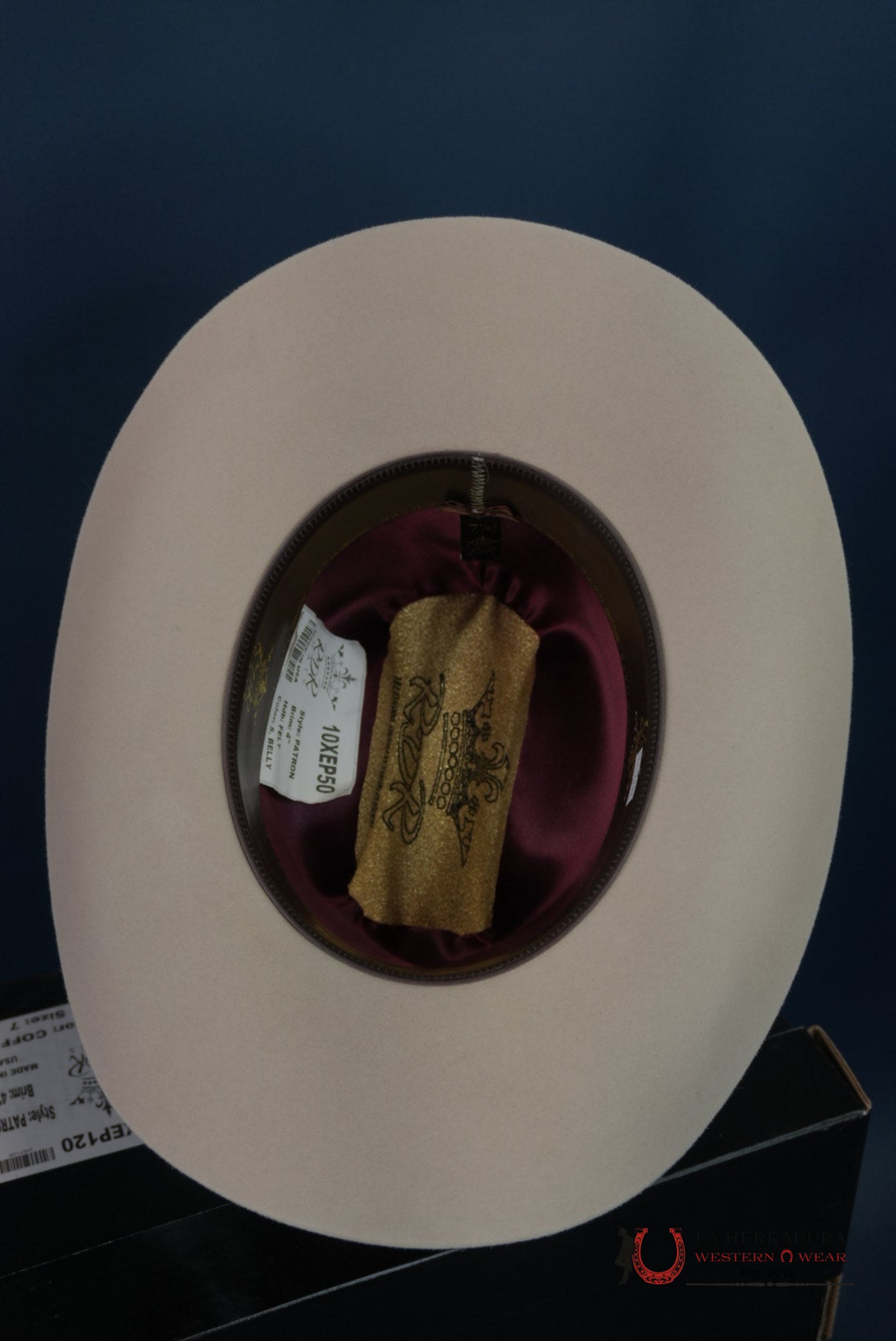 RDR 10X SILVER BELLY EL PATRON COWBOY HAT TALL CROWN TEJANA