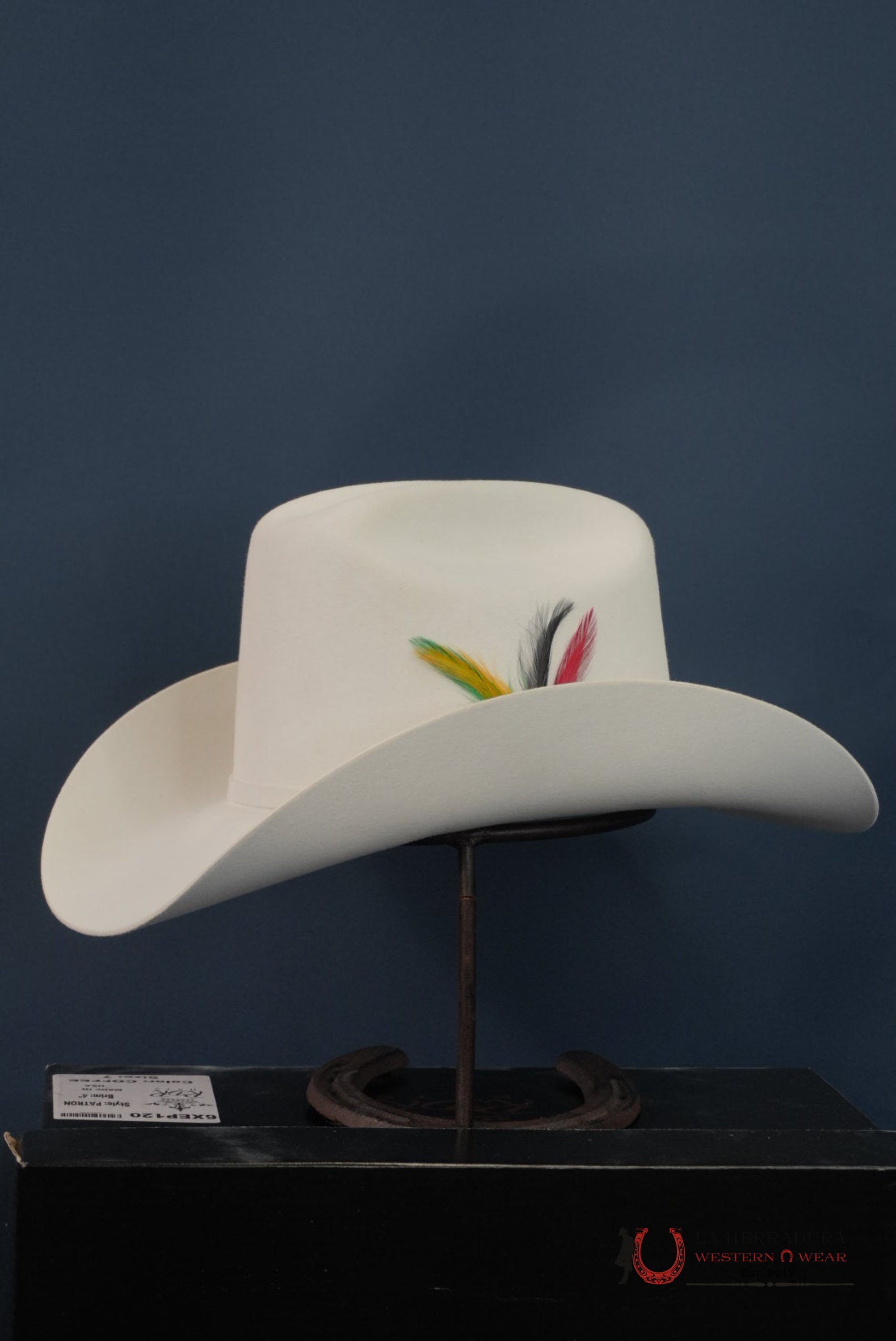 RDR 10X PATRON COWBOY HAT WHITE TALL CROWN TEJANA