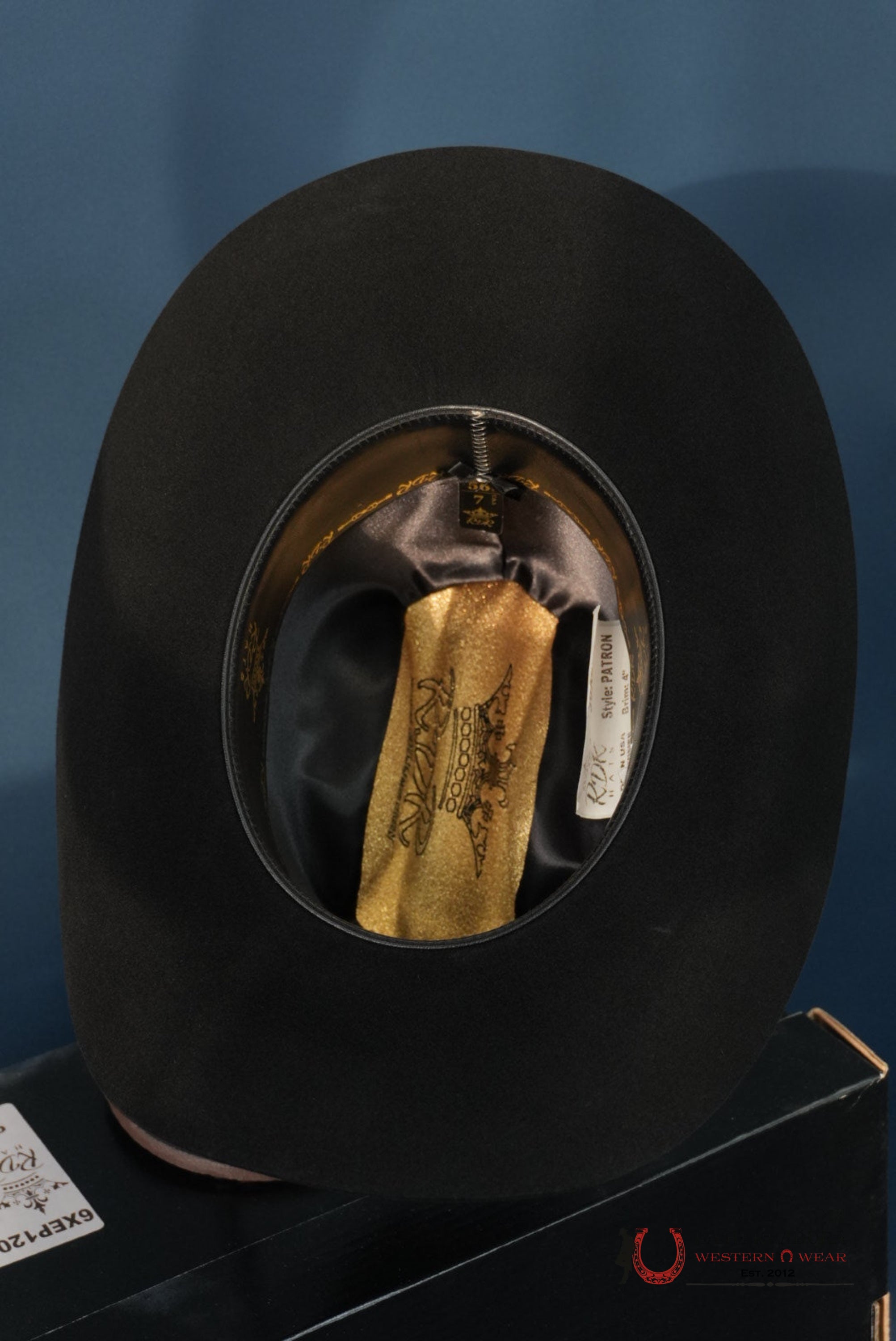 RDR 30X PATRON COPA ALTA COWBOY HAT NEGRO TEJANA