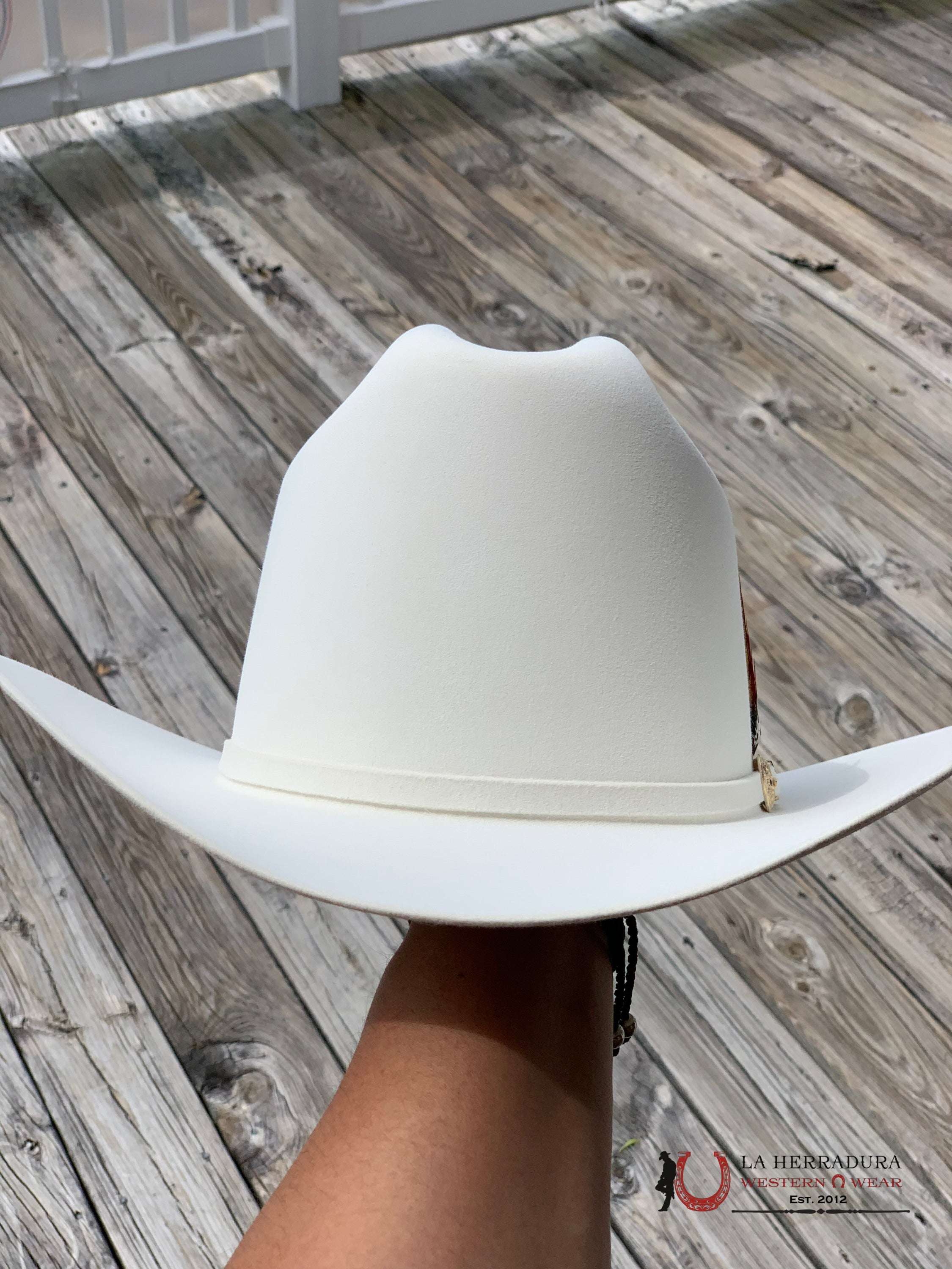 Rdr 30X Patron Copa Alta Cowboy Hat Blanco Tejana