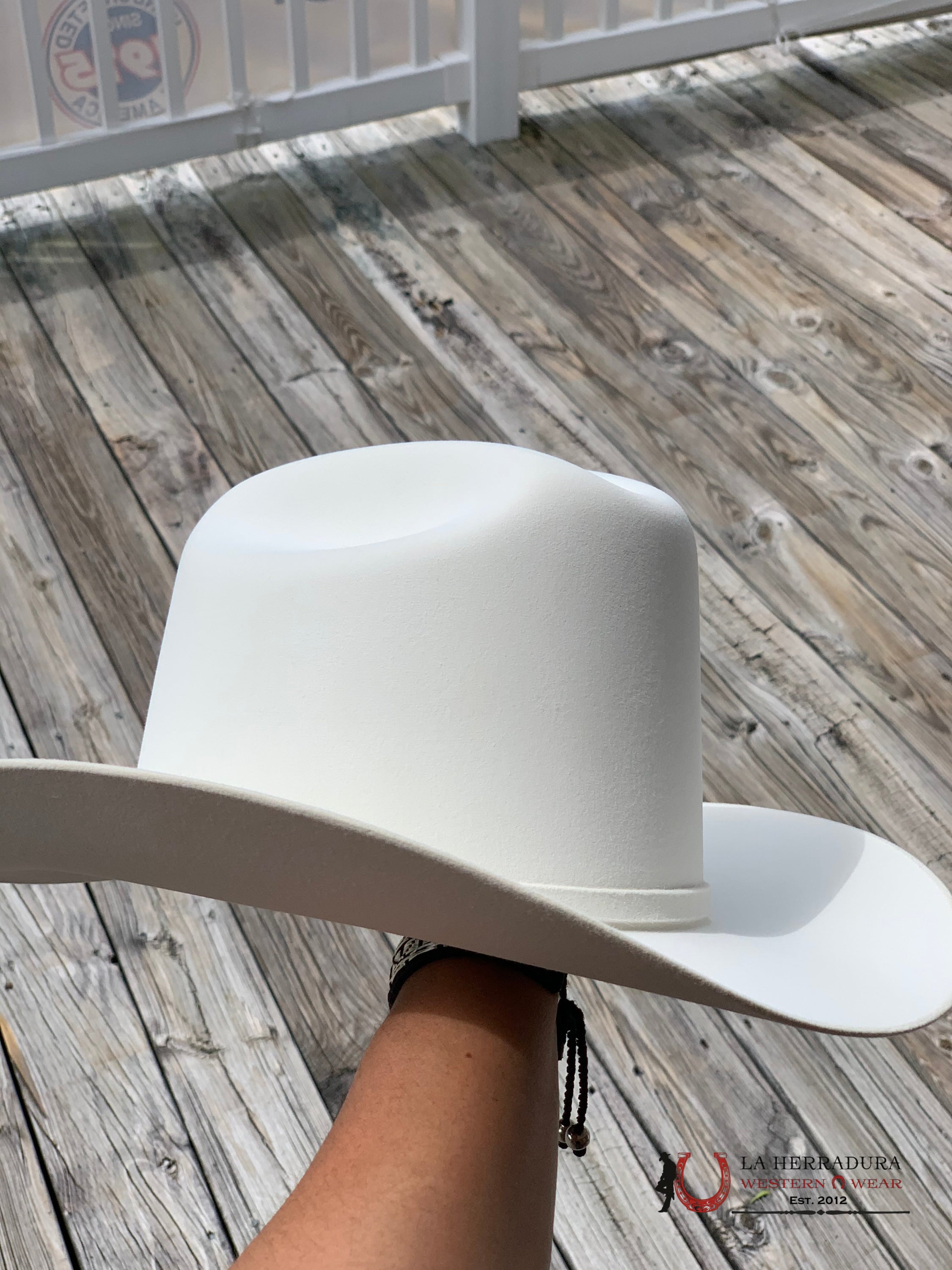 Rdr 30X Patron Copa Alta Cowboy Hat Blanco Tejana