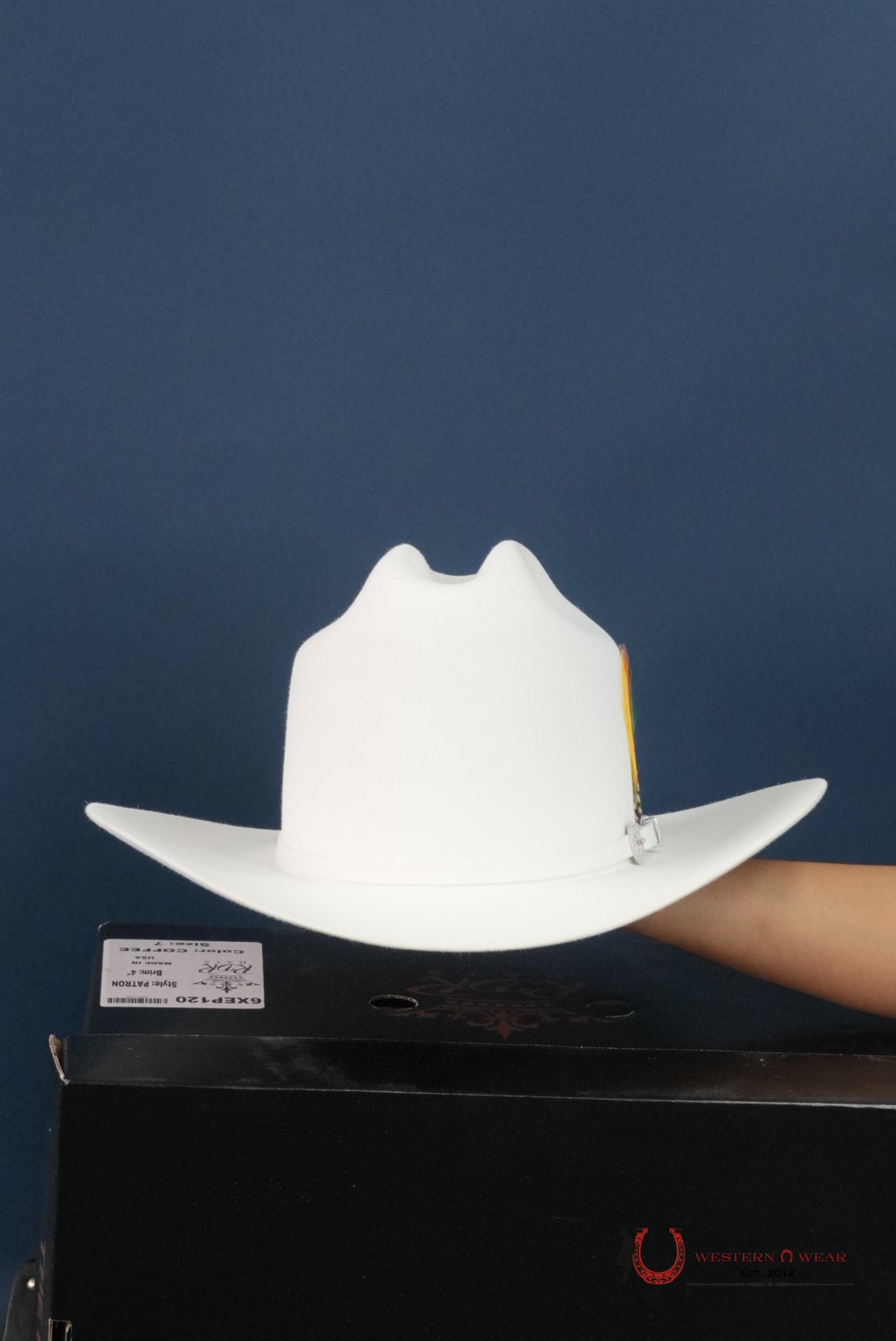 RDR COPA ALTA 6X EL PATRÓN BLANCO COWBOY HAT TEJANA