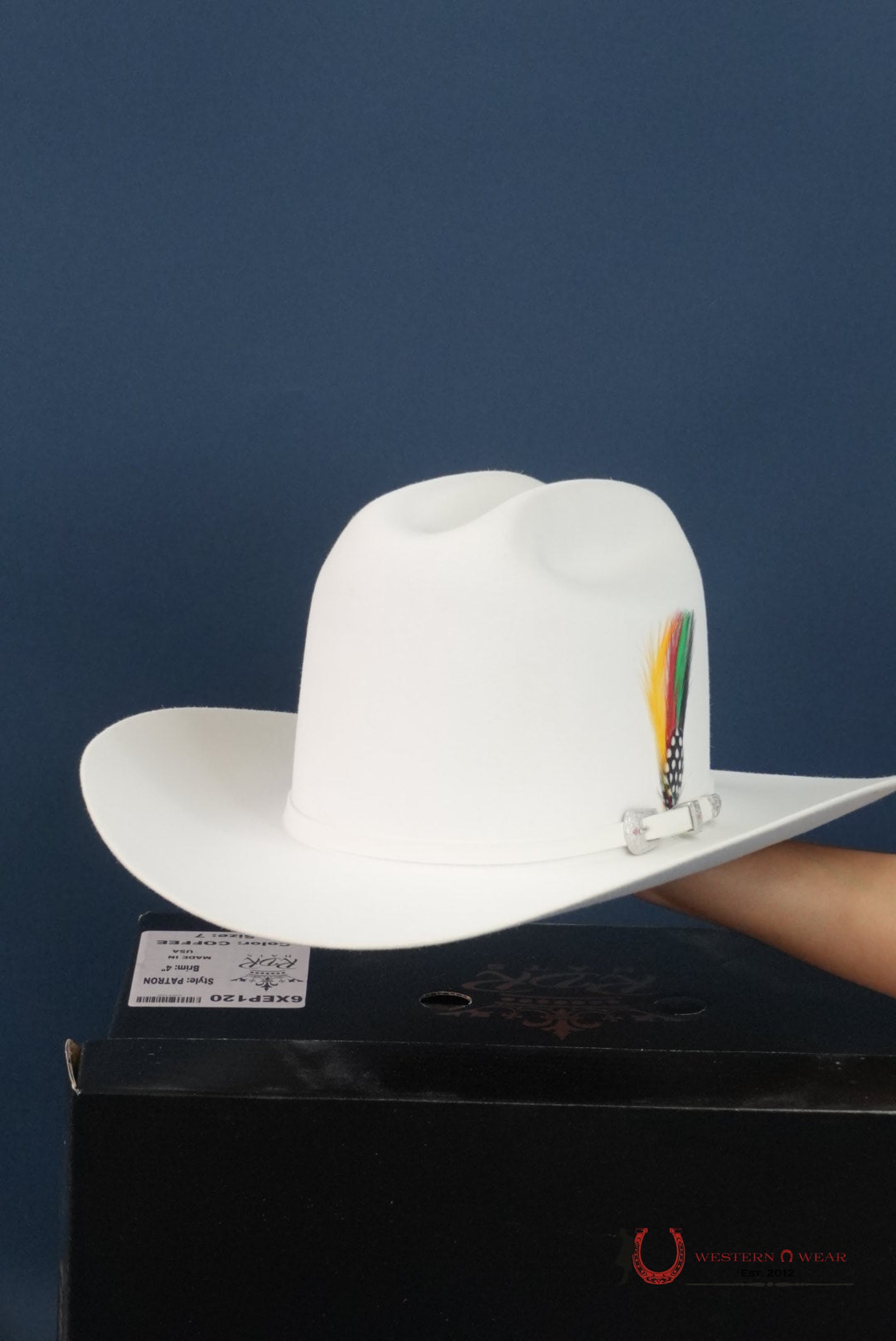 RDR COPA ALTA 6X EL PATRÓN BLANCO COWBOY HAT TEJANA