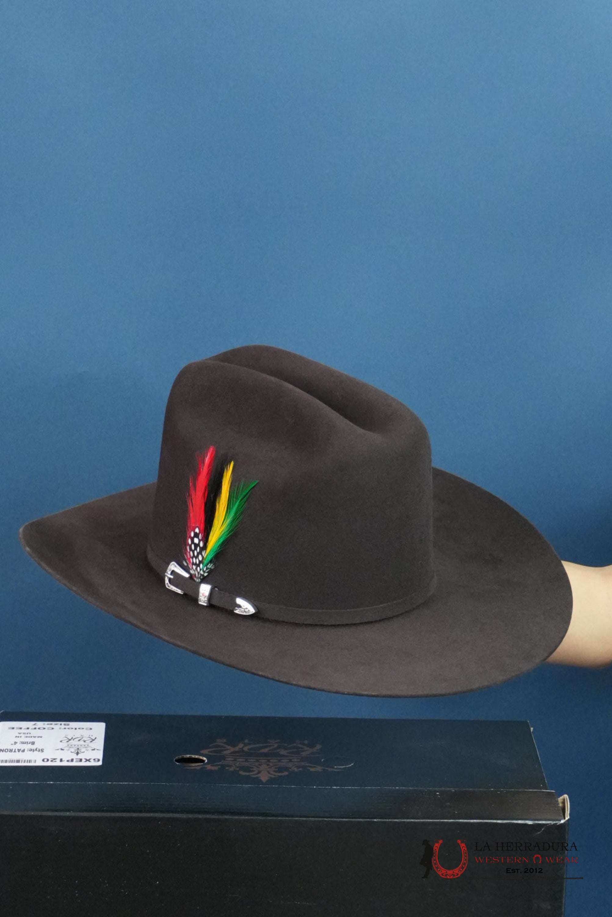 RDR COPA ALTA CHOCO 6X EL PATRÓN COWBOY HAT TEJANA