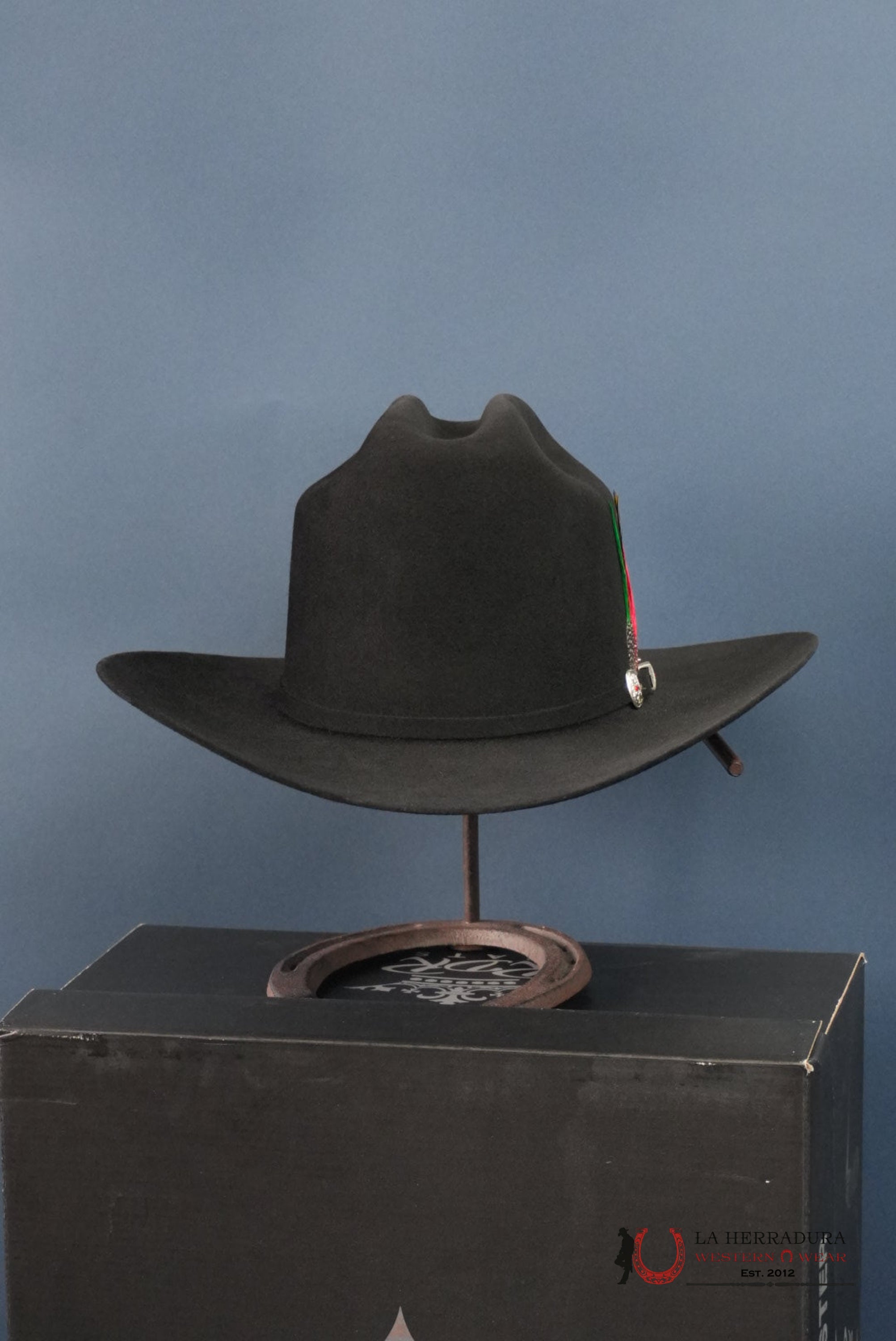 RDR COPA ALTA NEGRO 6X EL PATRÓN COWBOY HAT TEJANA