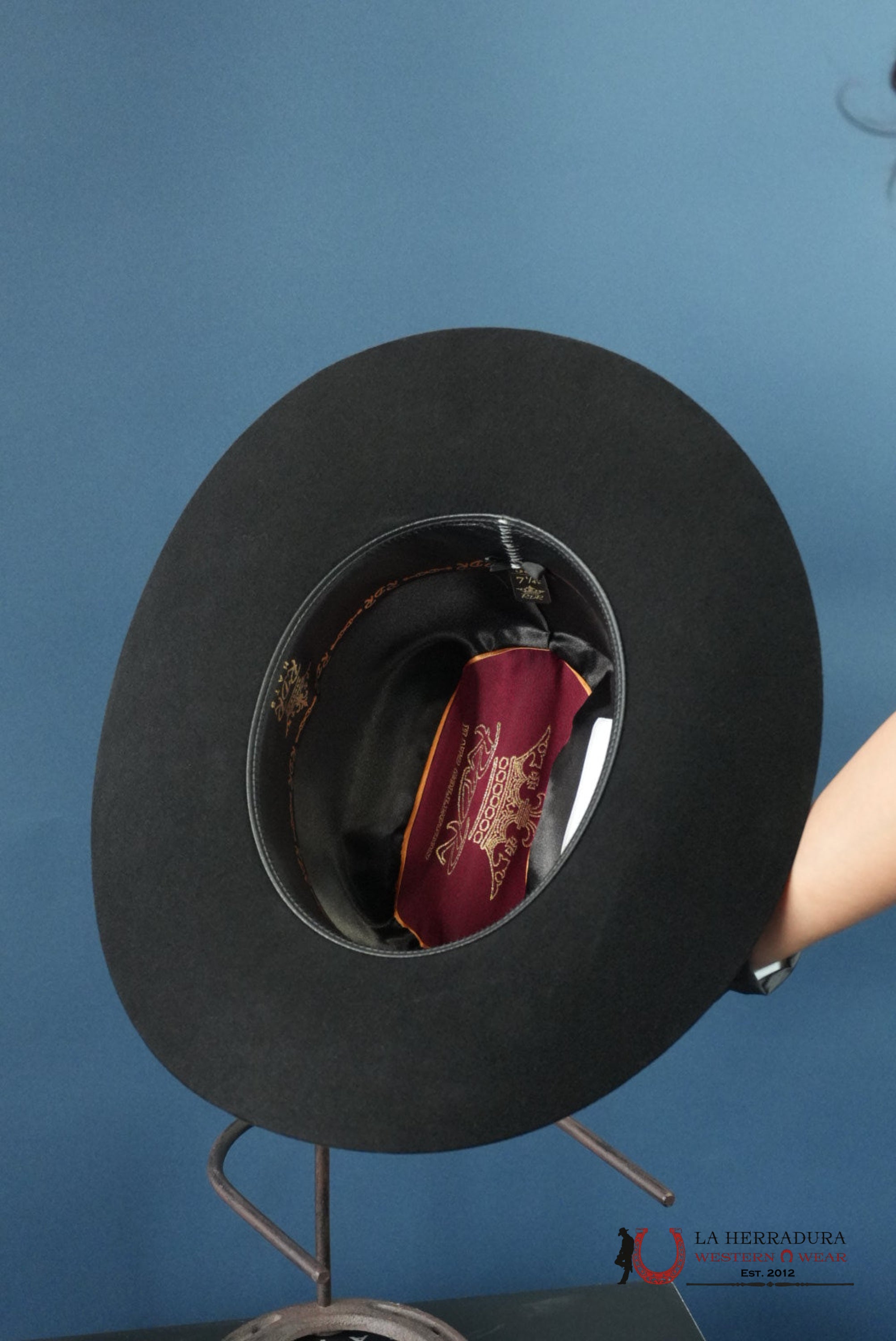 RDR COPA ALTA NEGRO 6X EL PATRÓN COWBOY HAT TEJANA