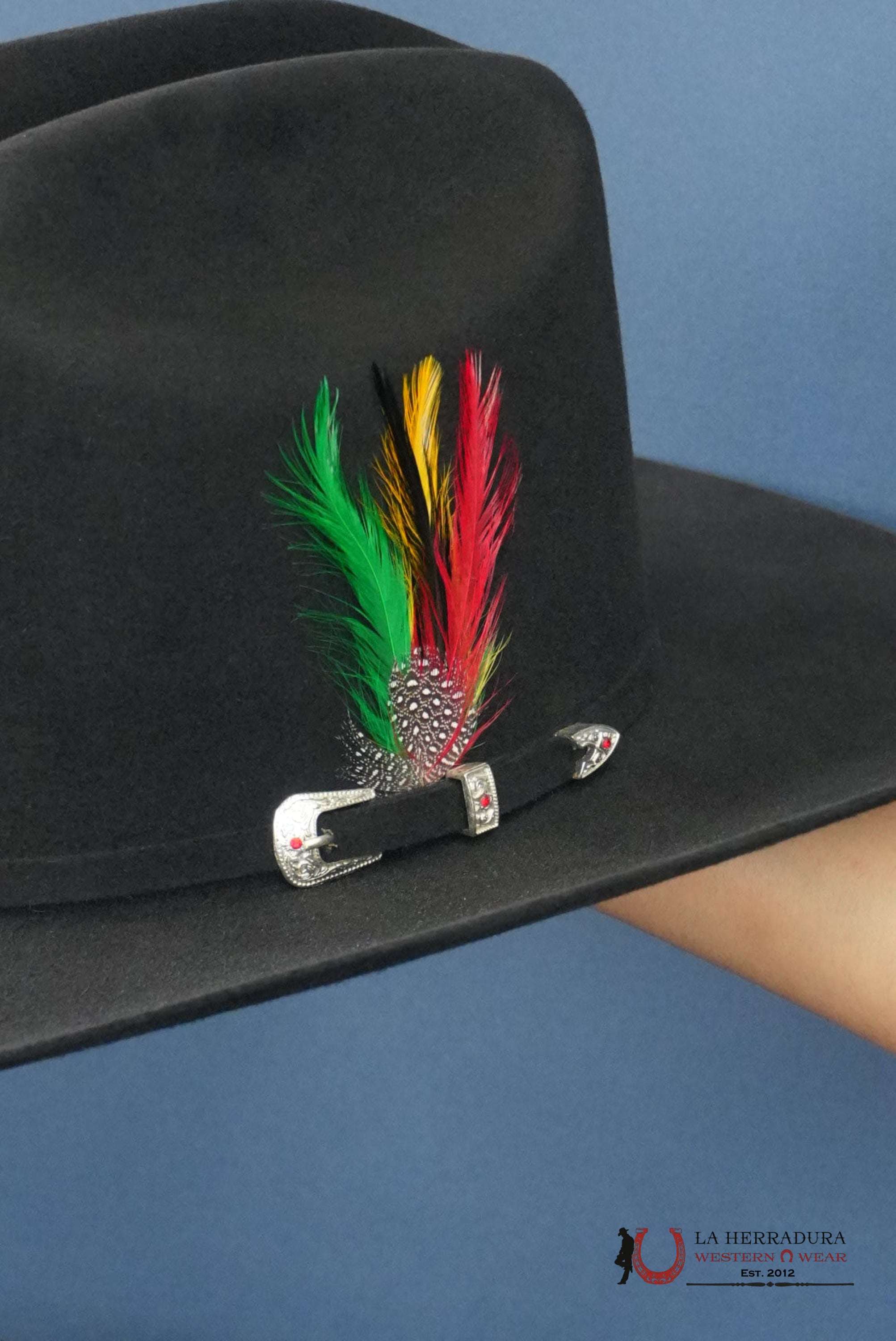 RDR COPA ALTA NEGRO 6X EL PATRÓN COWBOY HAT TEJANA