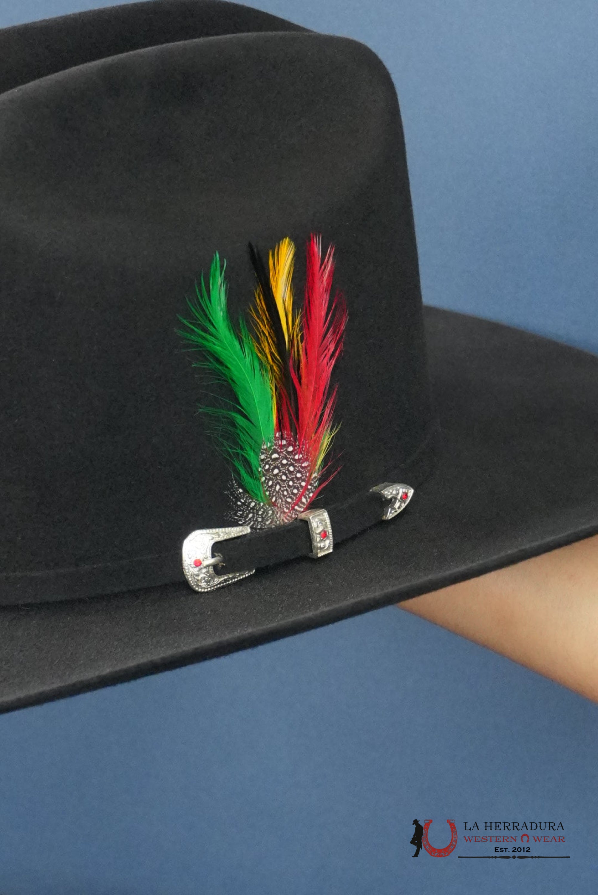 RDR COPA ALTA NEGRO 6X EL PATRÓN COWBOY HAT TEJANA