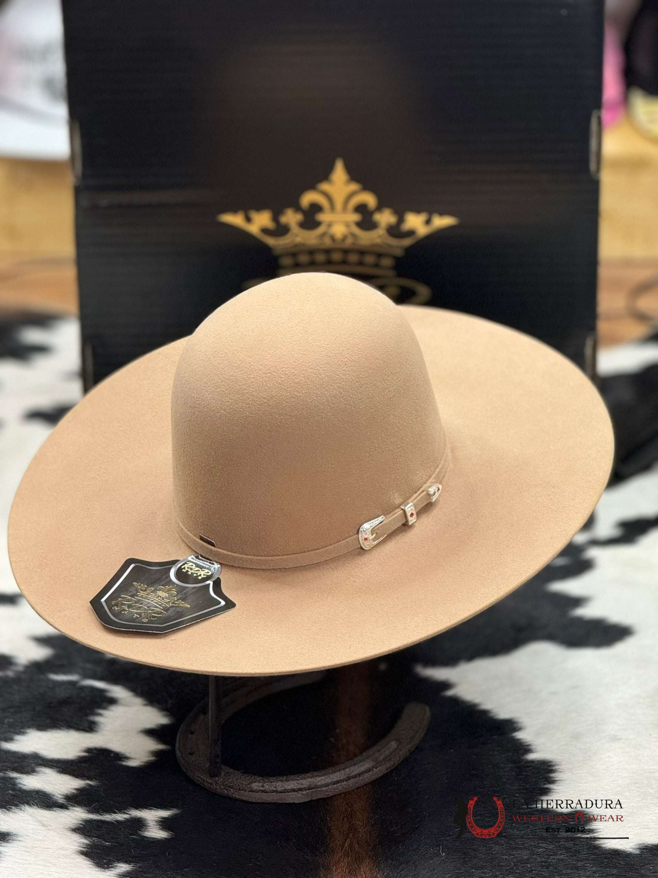 Rdr Copa Alta 6X El Patrón Cowboy Hat Open Crown Melon Tejana