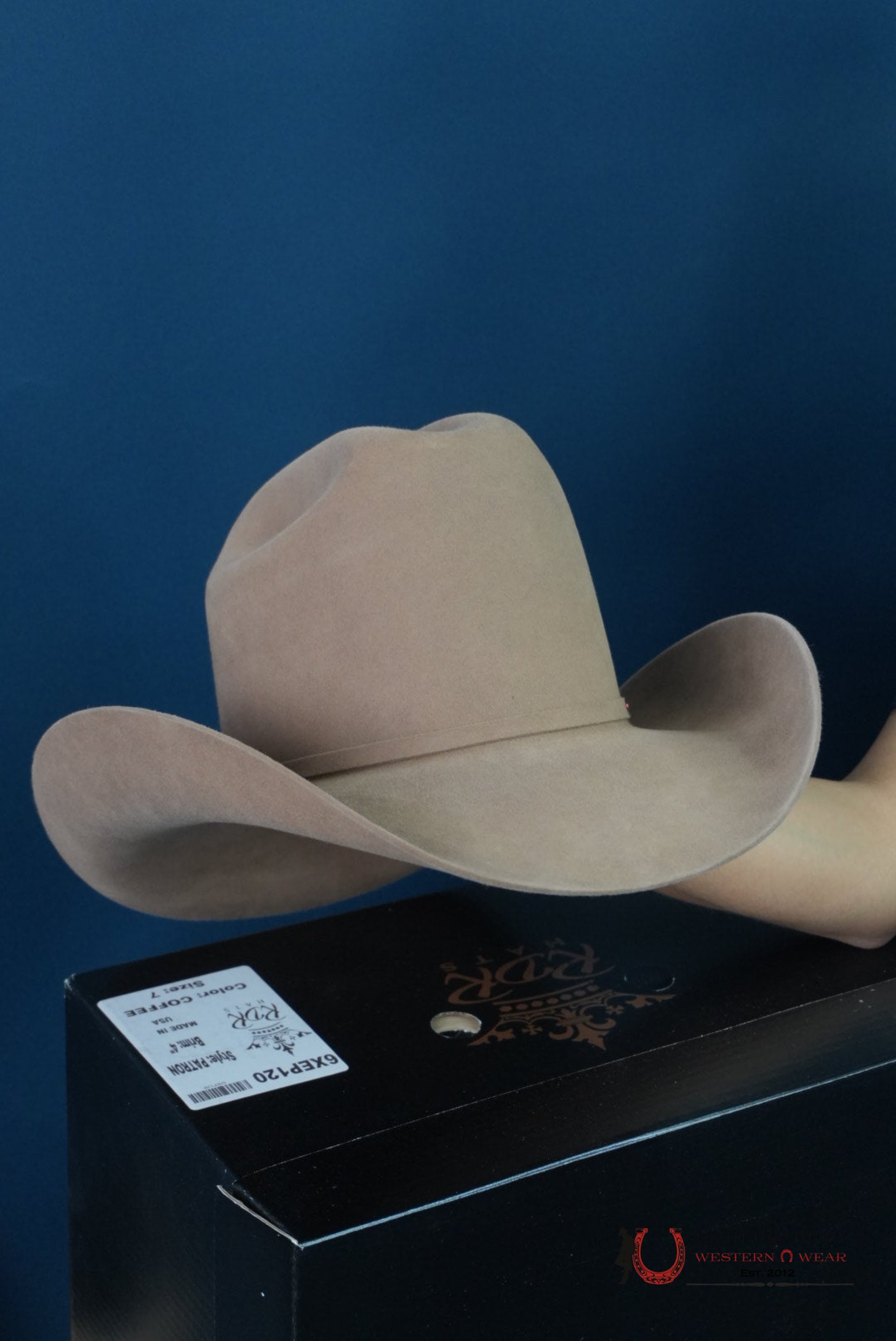 RDR 6X PECAN EL PATRÓN COWBOY HAT COPA ALTO TEJANA