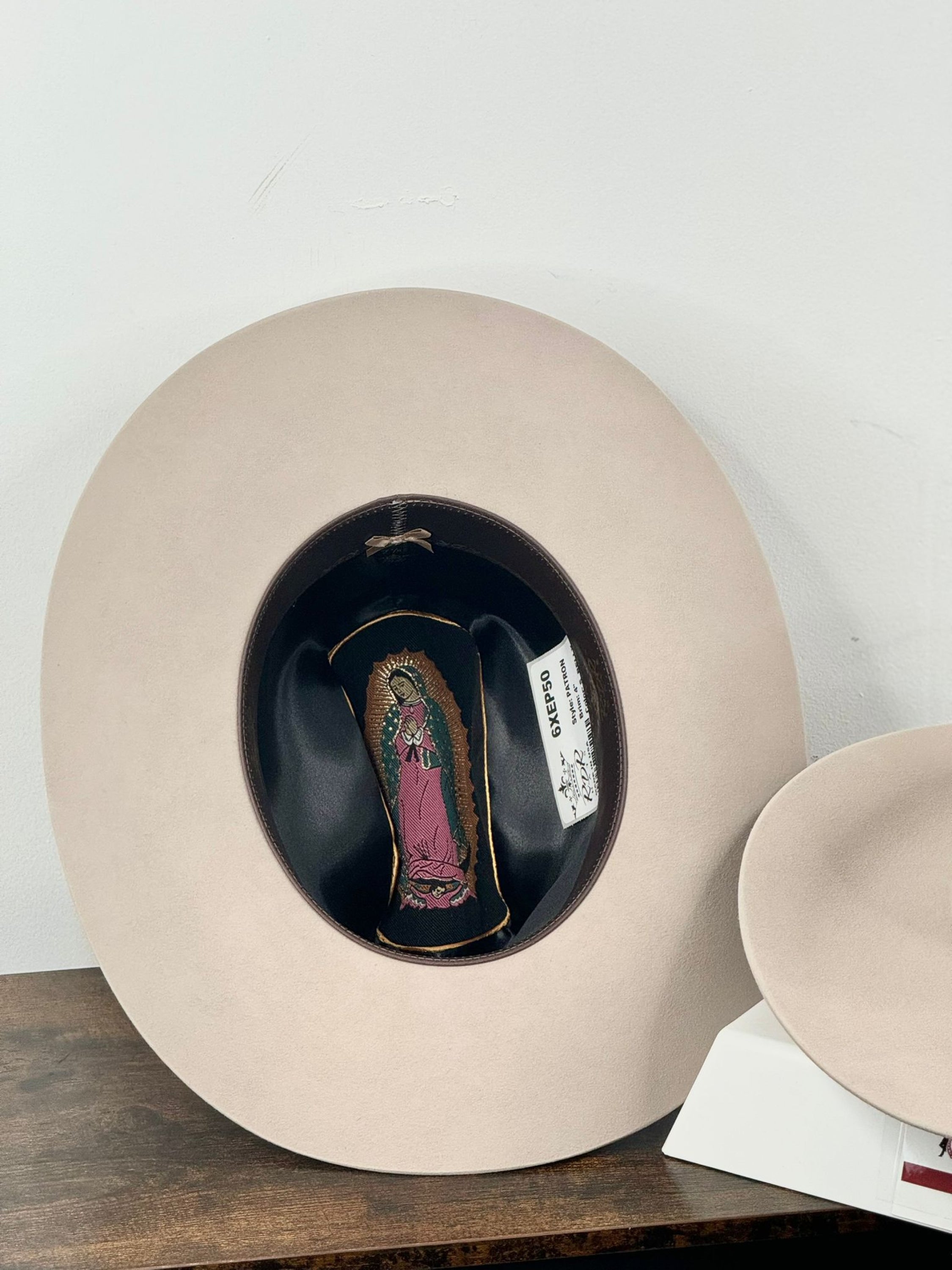 Rdr 6X Silverbelly Copa Alta Virgen De Guadalupe Felt Hat Guadalupana Tejana