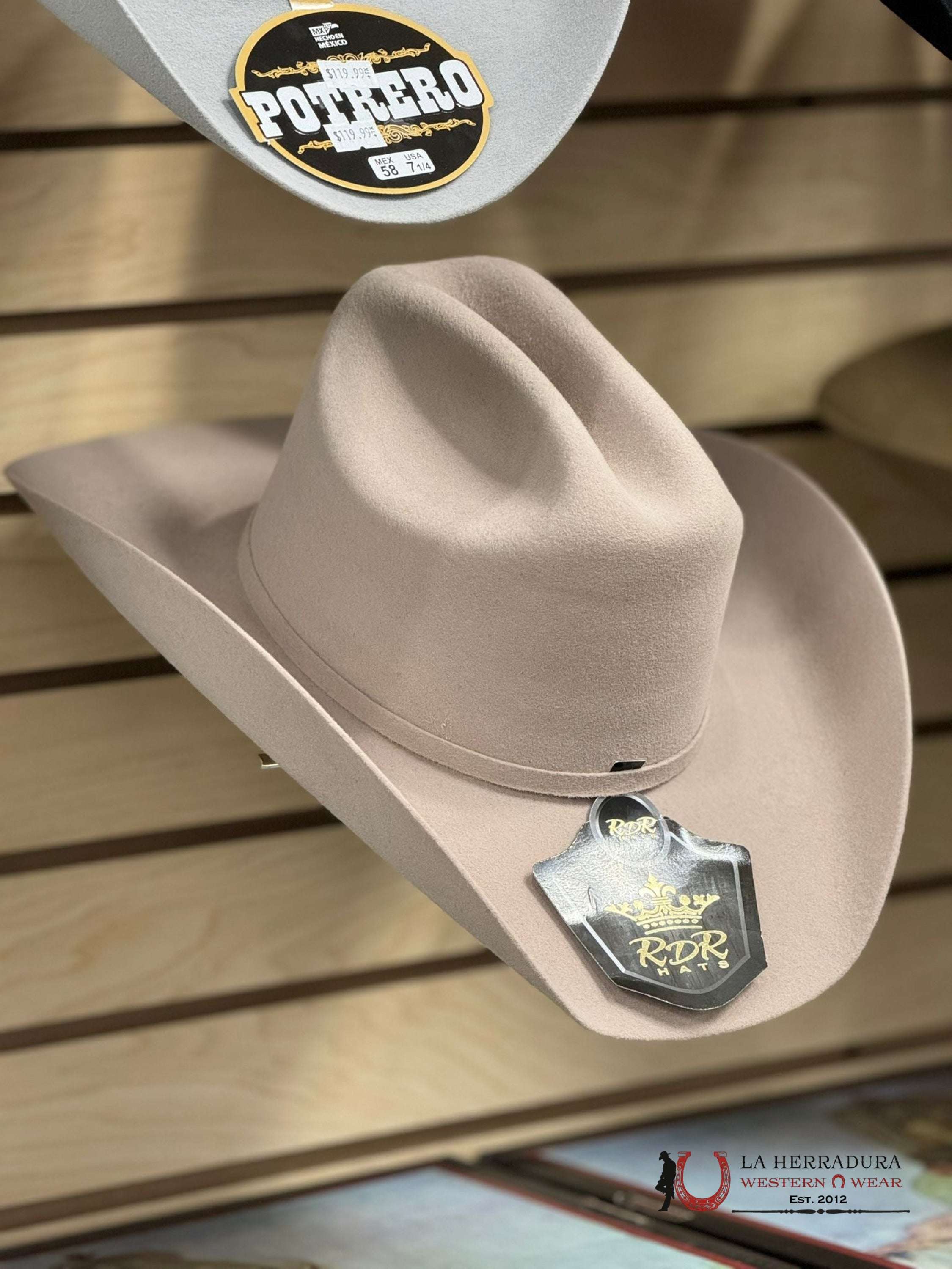 Rdr Silver Belly Felt Hat 4X Tejana