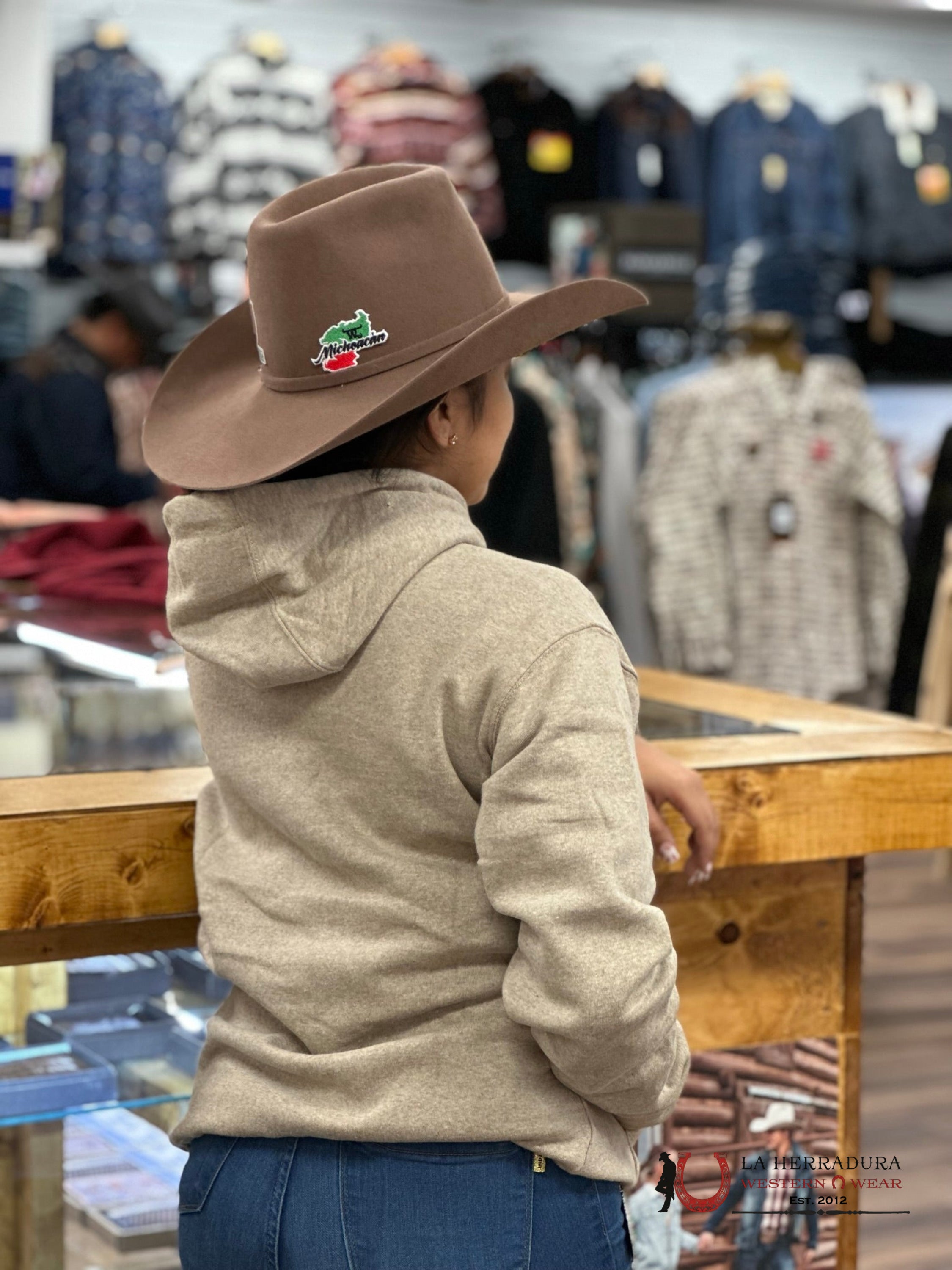 Real Shield Logo Hoodie Dark Oatmeal Heather For Women Ropa Mujeres