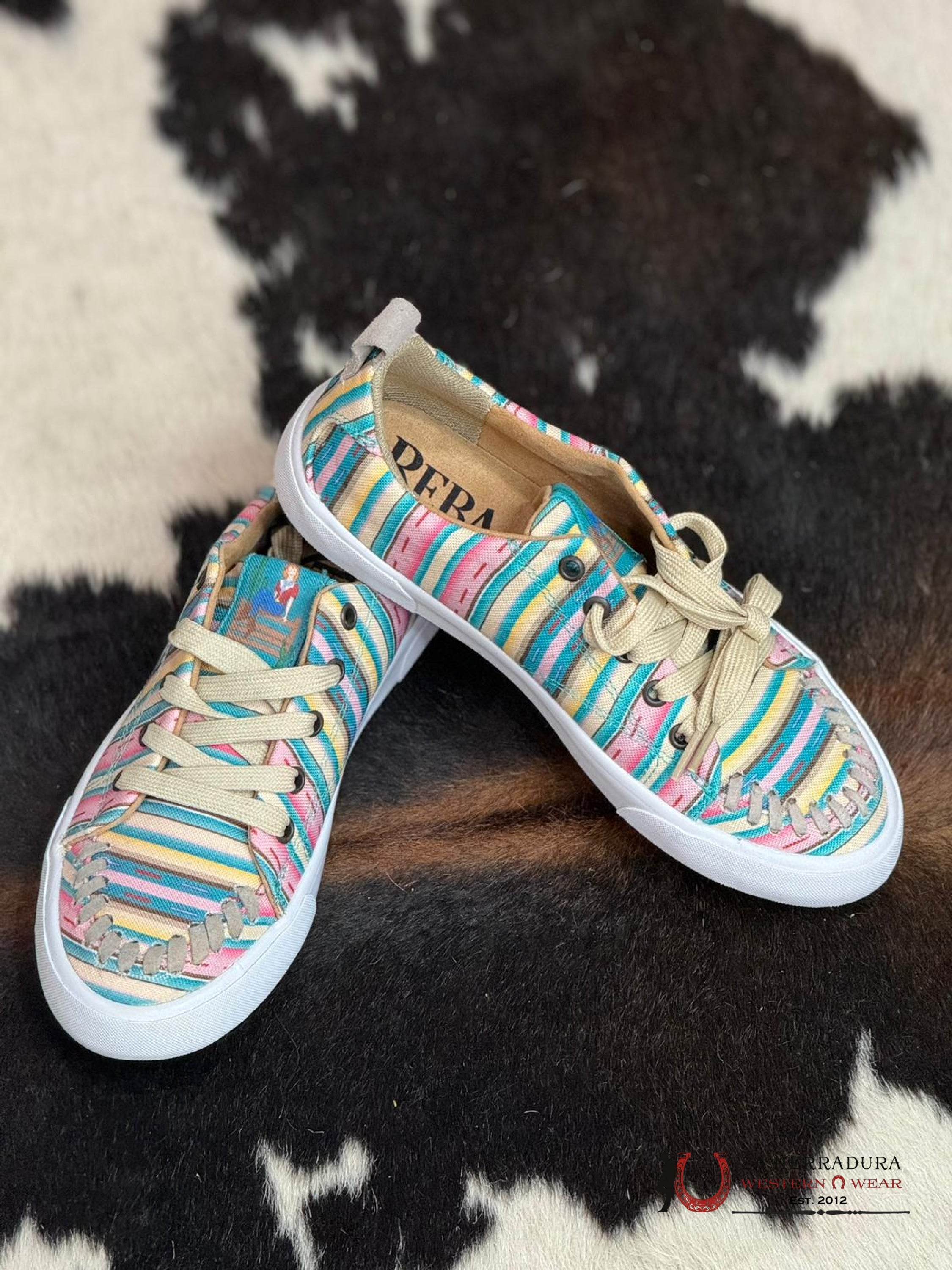 Reba Platform Pink Stripe Textile Upper Balance Zapatos Mujeres