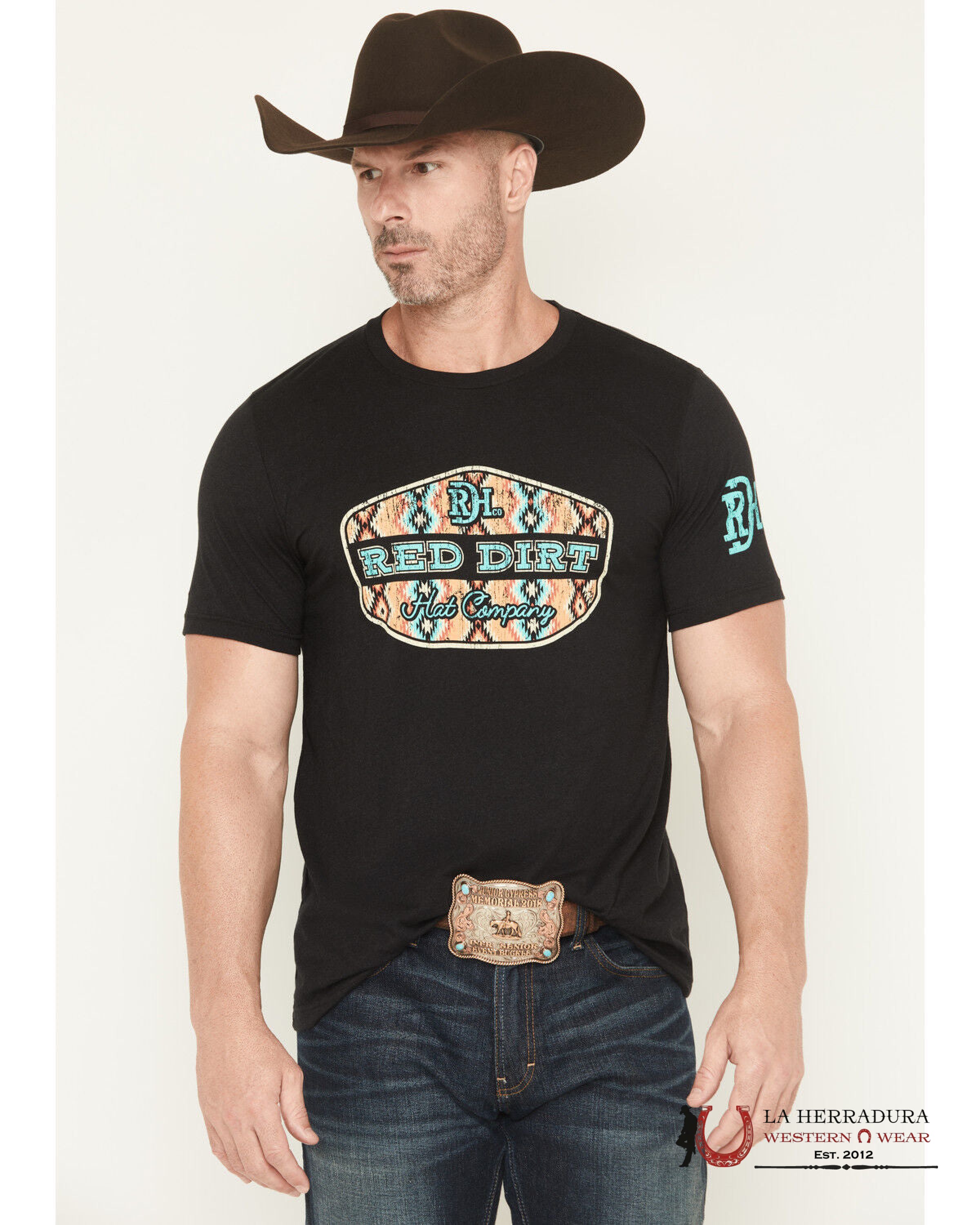 RED DIRT HAT CO. -FREE REIN TSHIRT CN6422000BLH1A2 ROPA HOMBRES