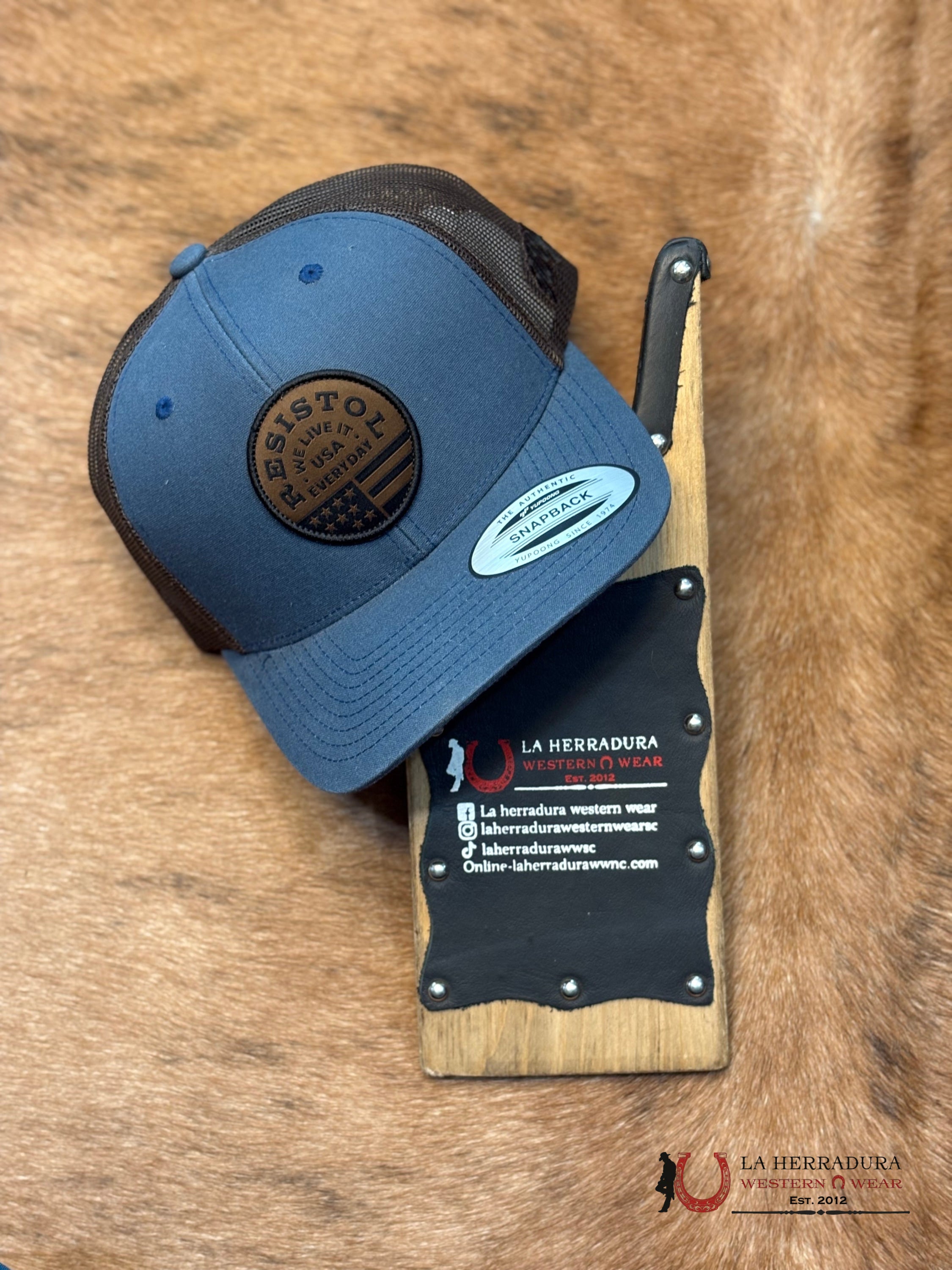 RESISTOL BLUE AND BROWN