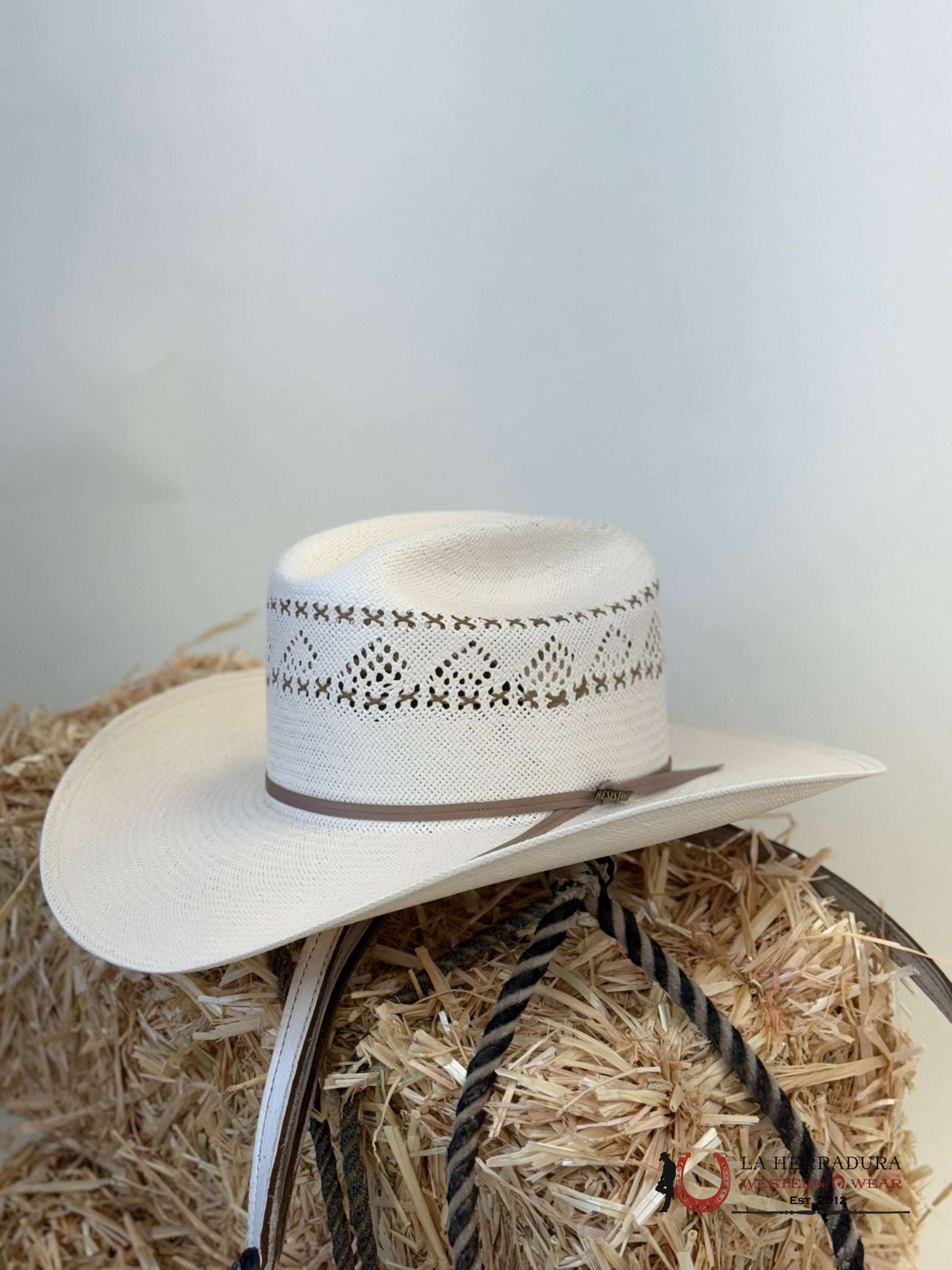 Resistol Natural Black Ridge 20X Straw Hat Tejana