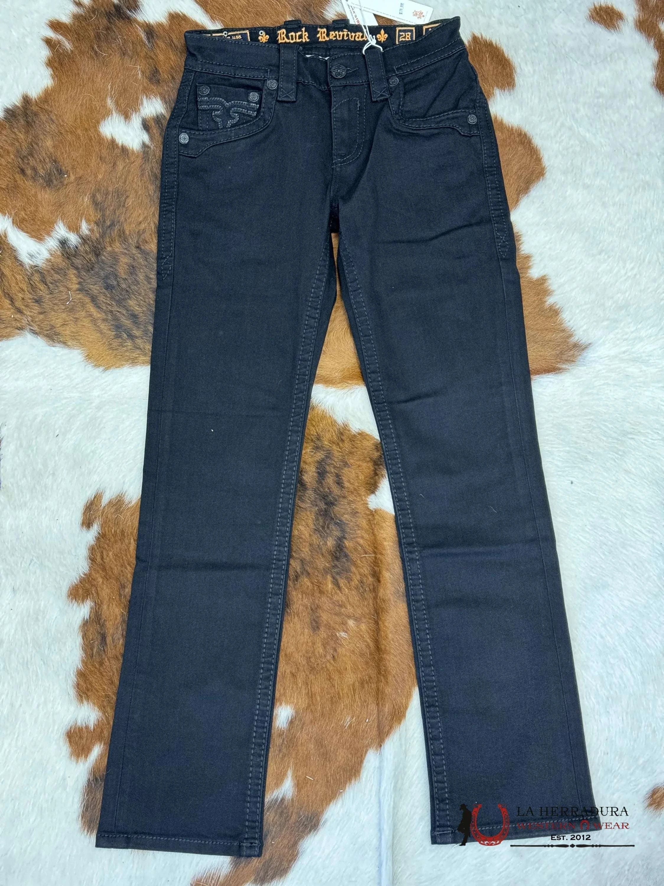Revival Mens Arther Straight Black Ropa Hombres