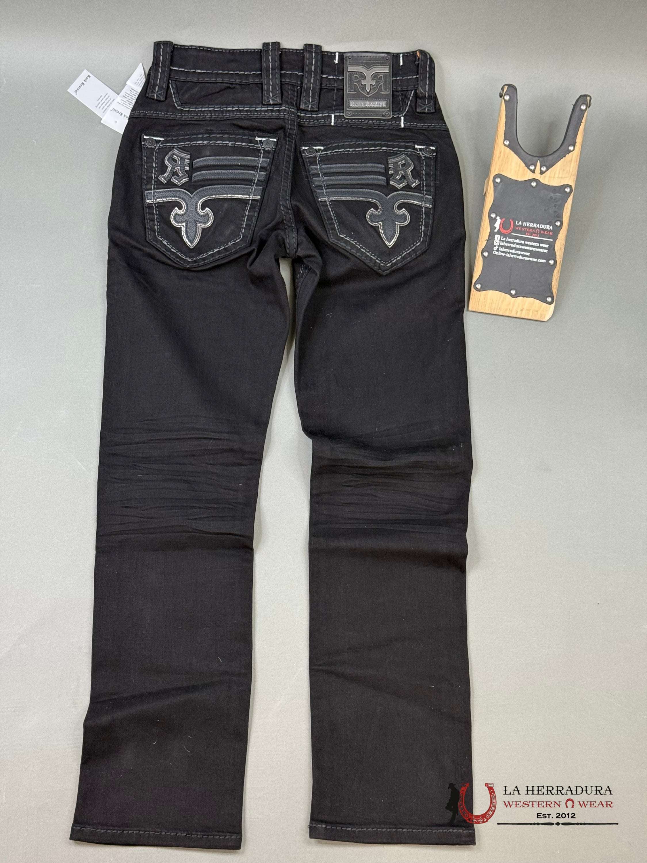 Revival Mens Black Jeans Justinn Straight Ropa Hombres