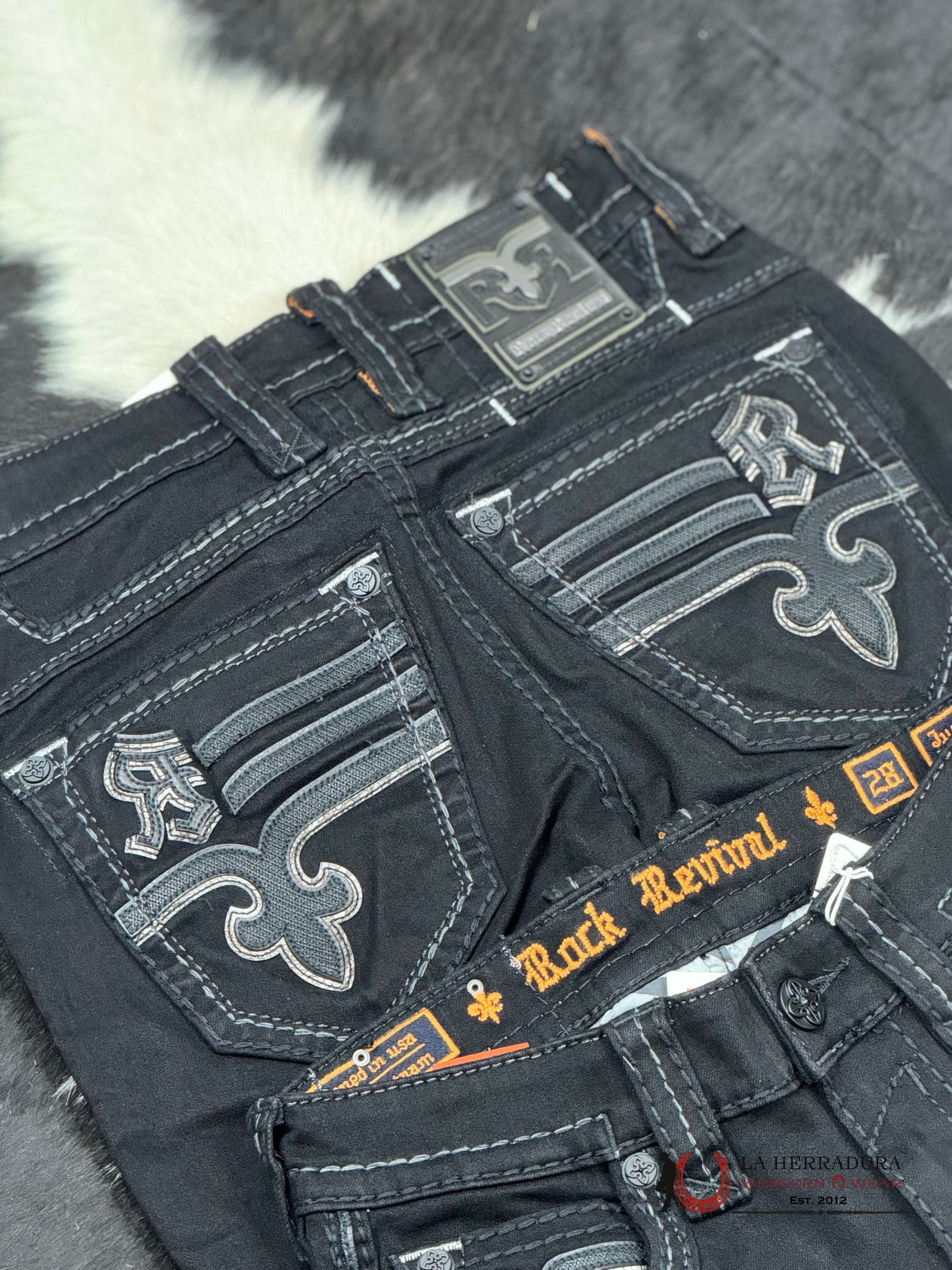 Revival Mens Black Jeans Justinn Straight Ropa Hombres