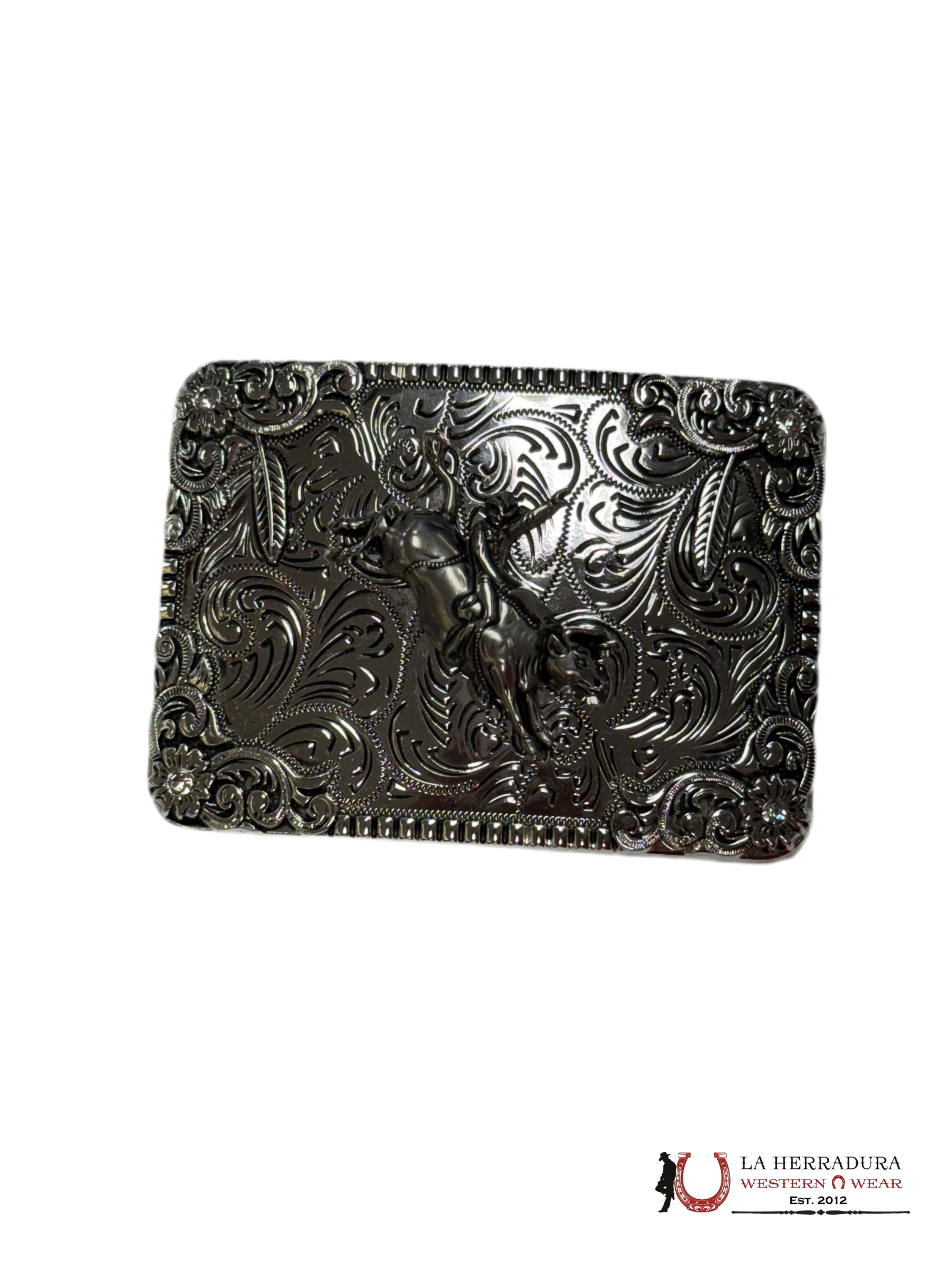 RIDING COWBOY SILVER SQUARE BUCKLE ACCESORIOS