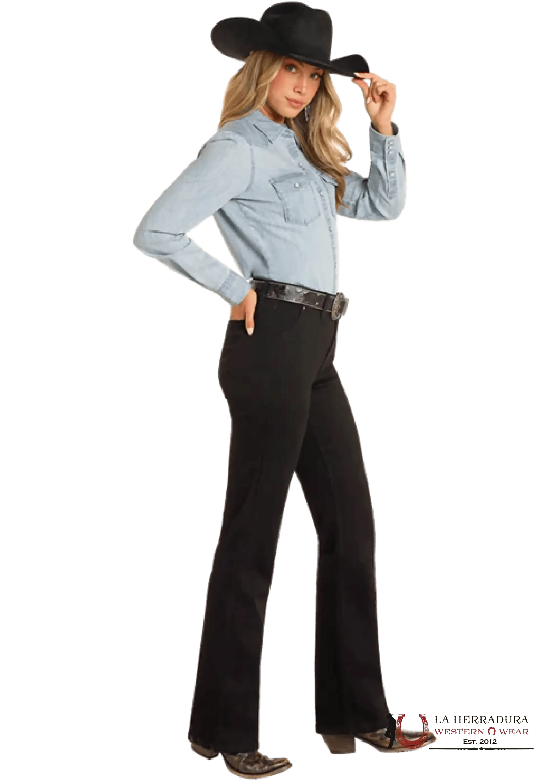 ROCK AND ROLL BLACK HIGH RISE BOOTCUT JEAN BW4HD04767 ROCK&ROLL JEANS WOMEN
