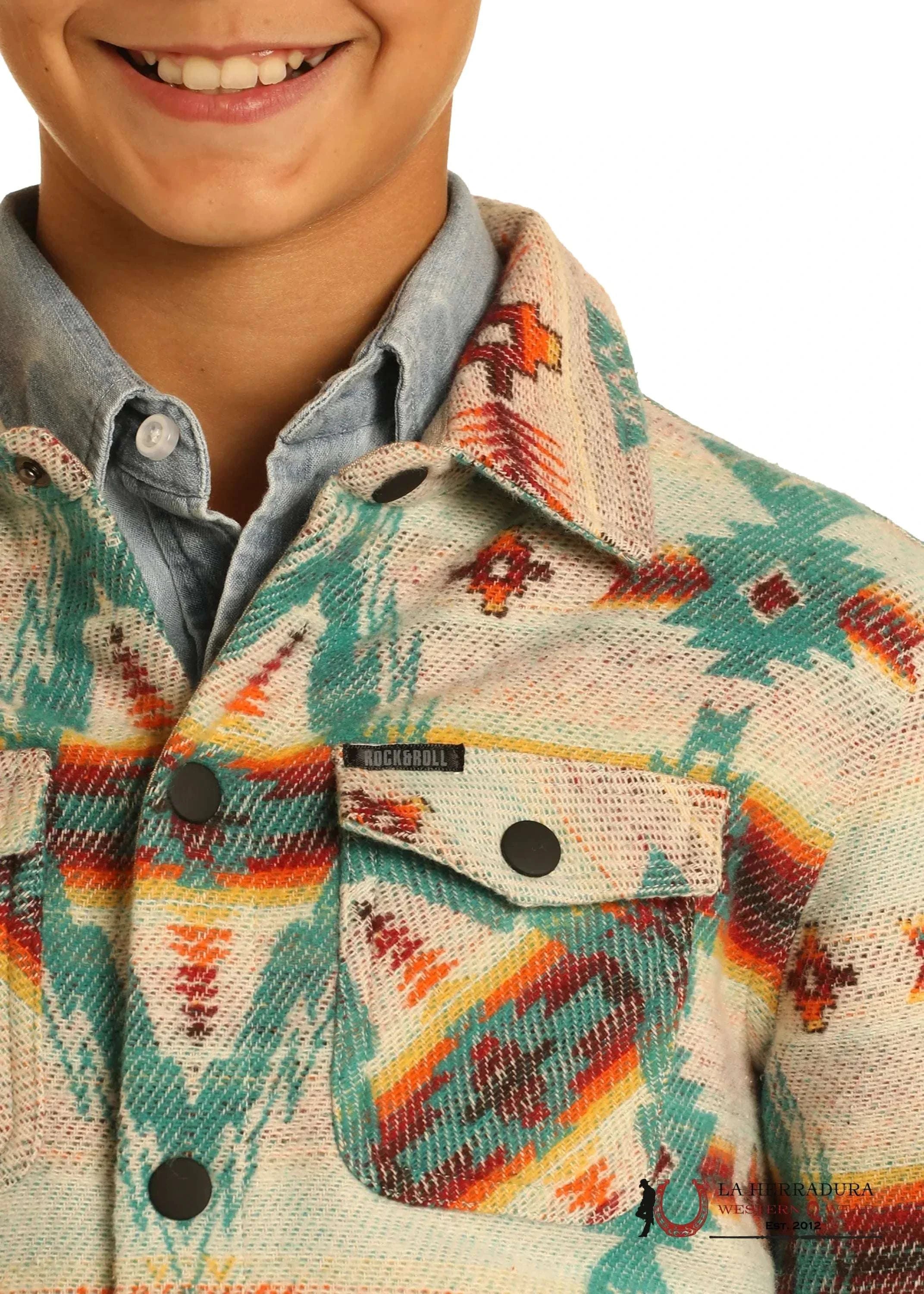 ROCK AND ROLL BOY NATURAL JACQUARD JACKET BK92C05444 NIÑOS