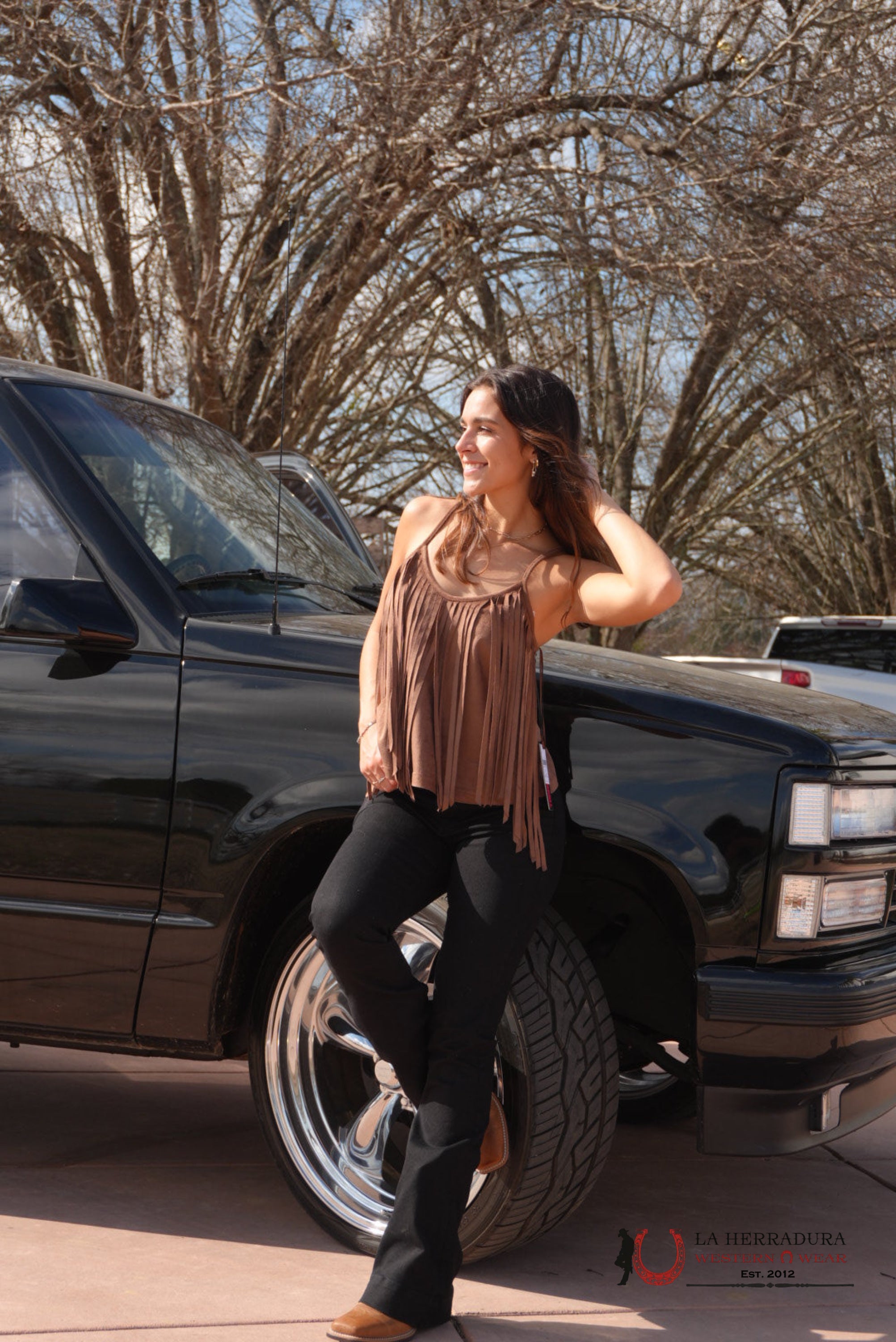 Rock And Roll Brown French Tank Top Shirt ROPA MUJERES