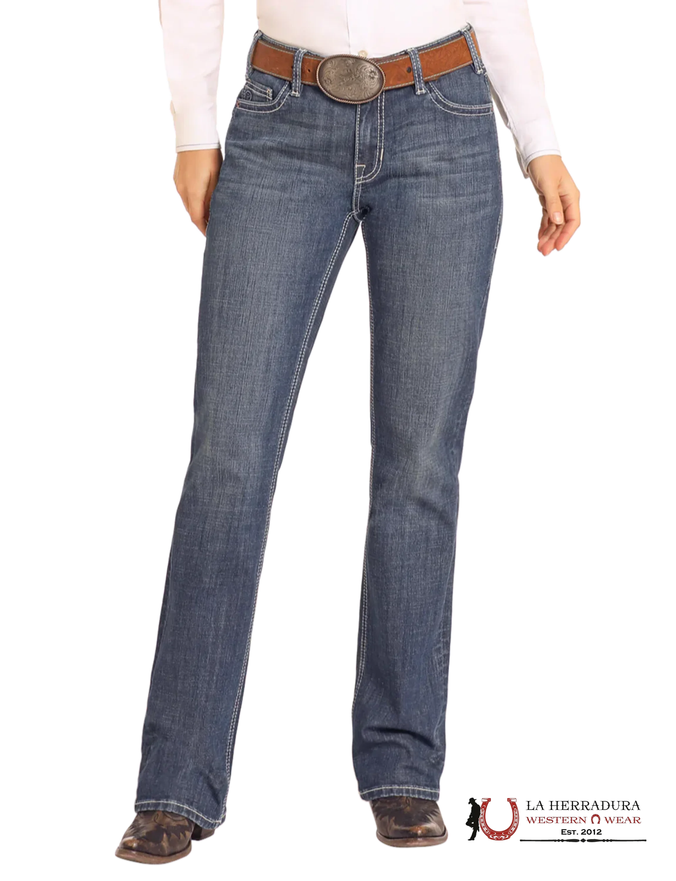 ROCK AND ROLL Medium Vintage Crossed Emb. Riding - 6043 ROCK&ROLL JEANS WOMEN