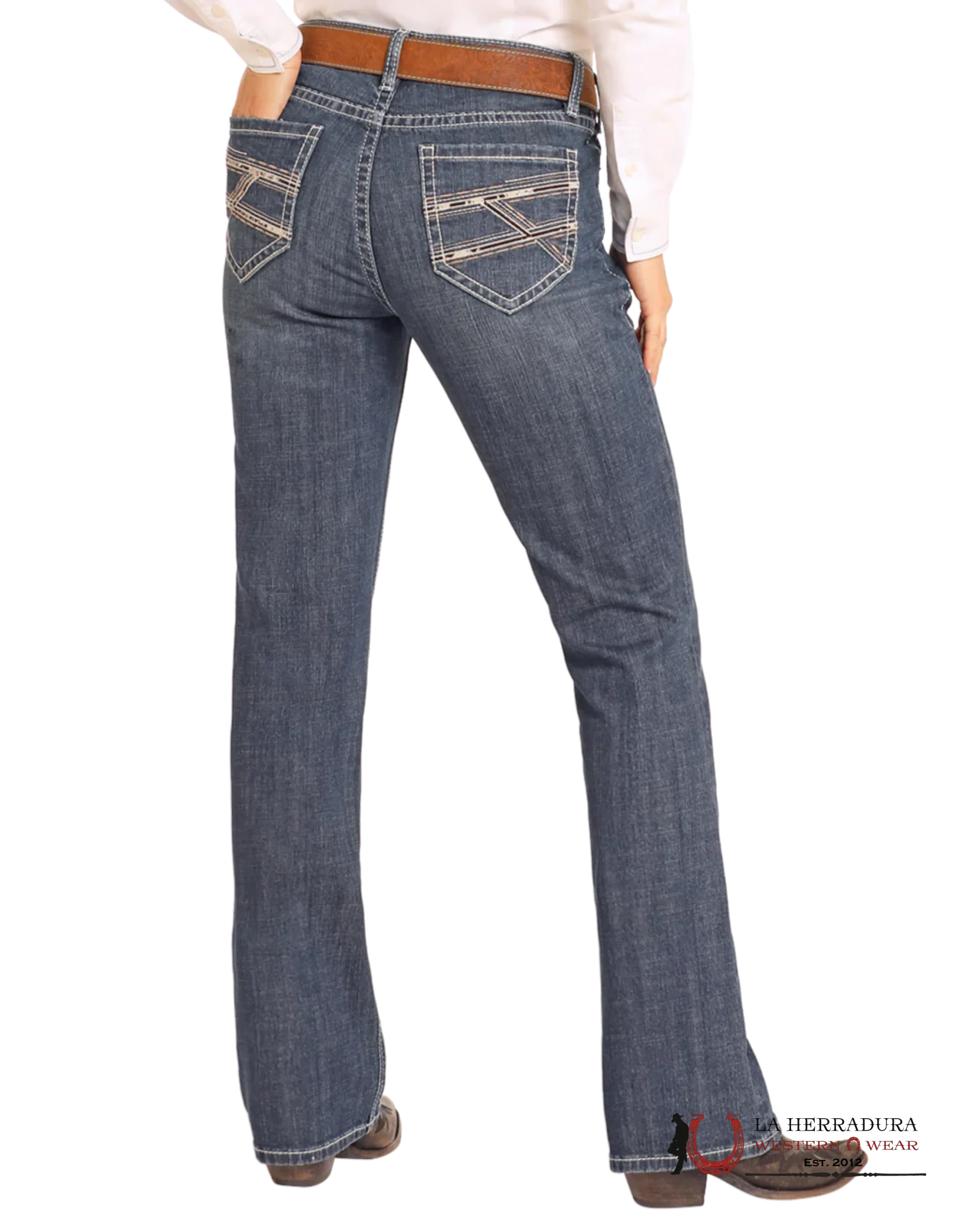 ROCK AND ROLL Medium Vintage Crossed Emb. Riding - 6043 ROCK&ROLL JEANS WOMEN