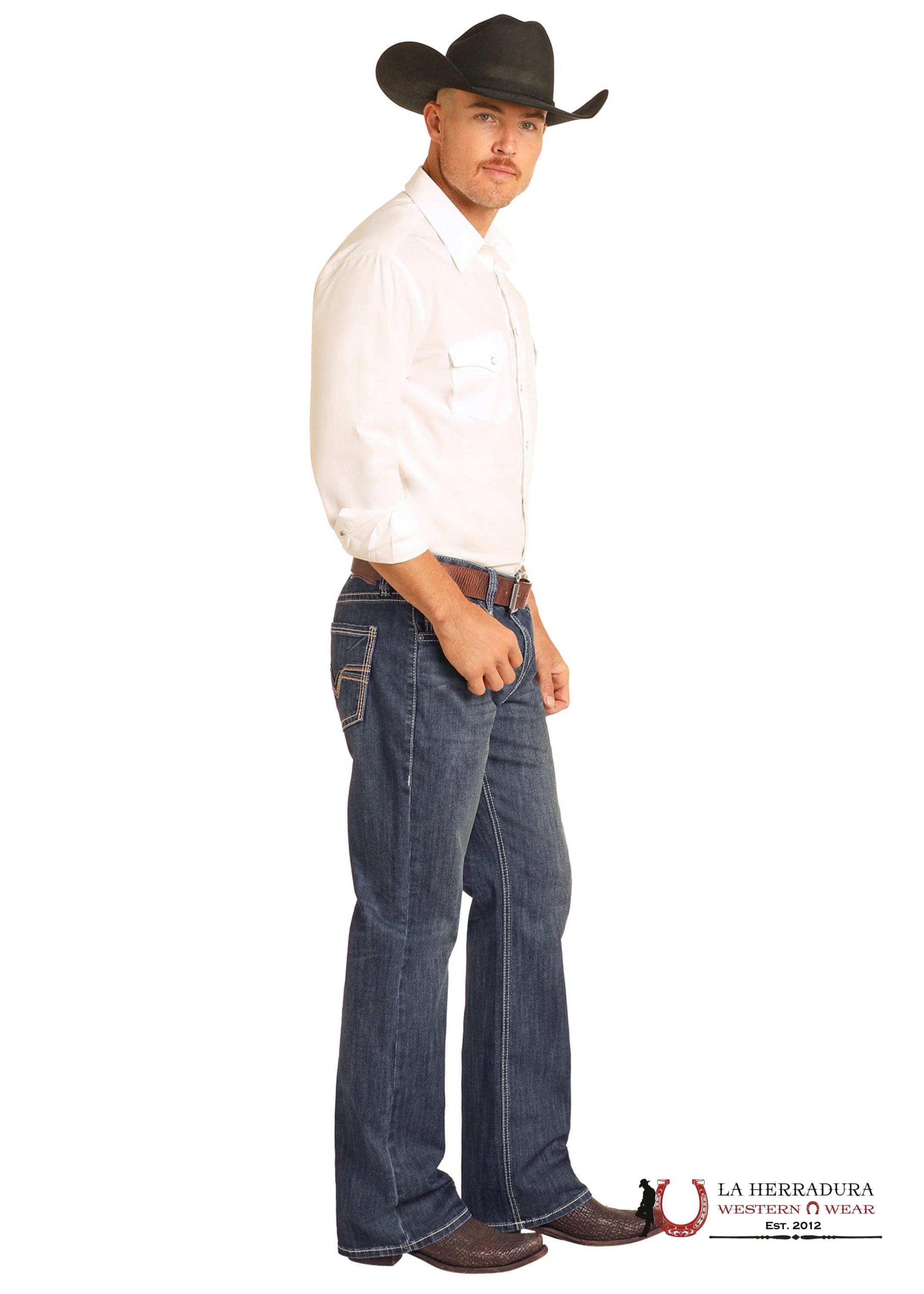 ROCK AND ROLL Double Barrel Bootcut Medium Vintage Raised - BM0DD04813 ROPA HOMBRES