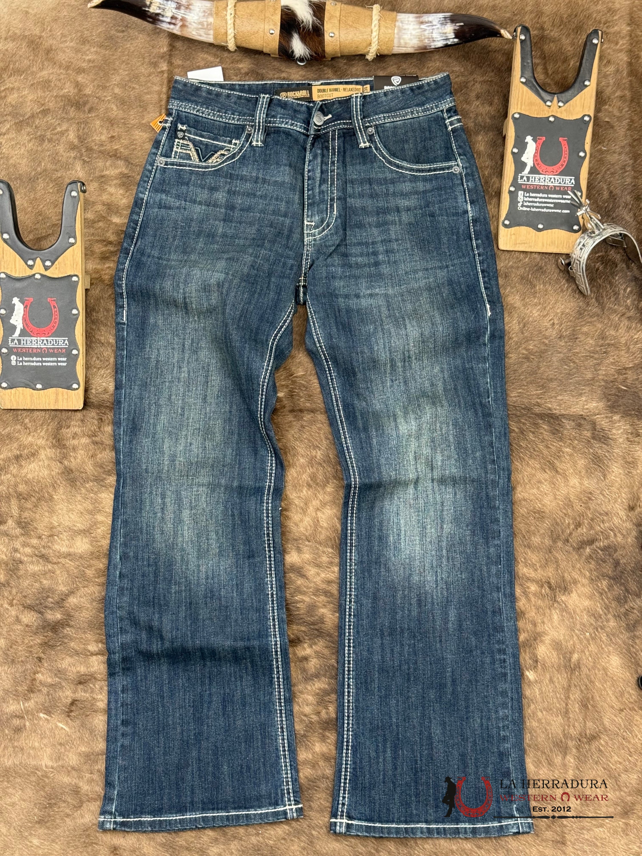 ROCK AND ROLL Double Barrel Bootcut Medium Vintage Raised - 4813 ROPA HOMBRES